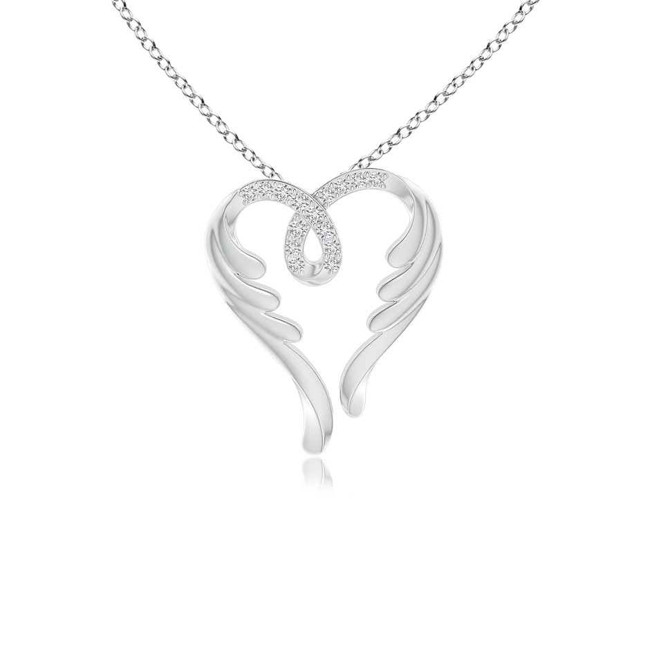 1mm HSI2 Diamond Angel Heart Pendant in P950 Platinum 