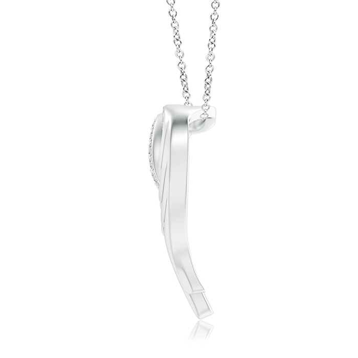 1mm IJI1I2 Diamond Angel Heart Pendant in 9K White Gold product image
