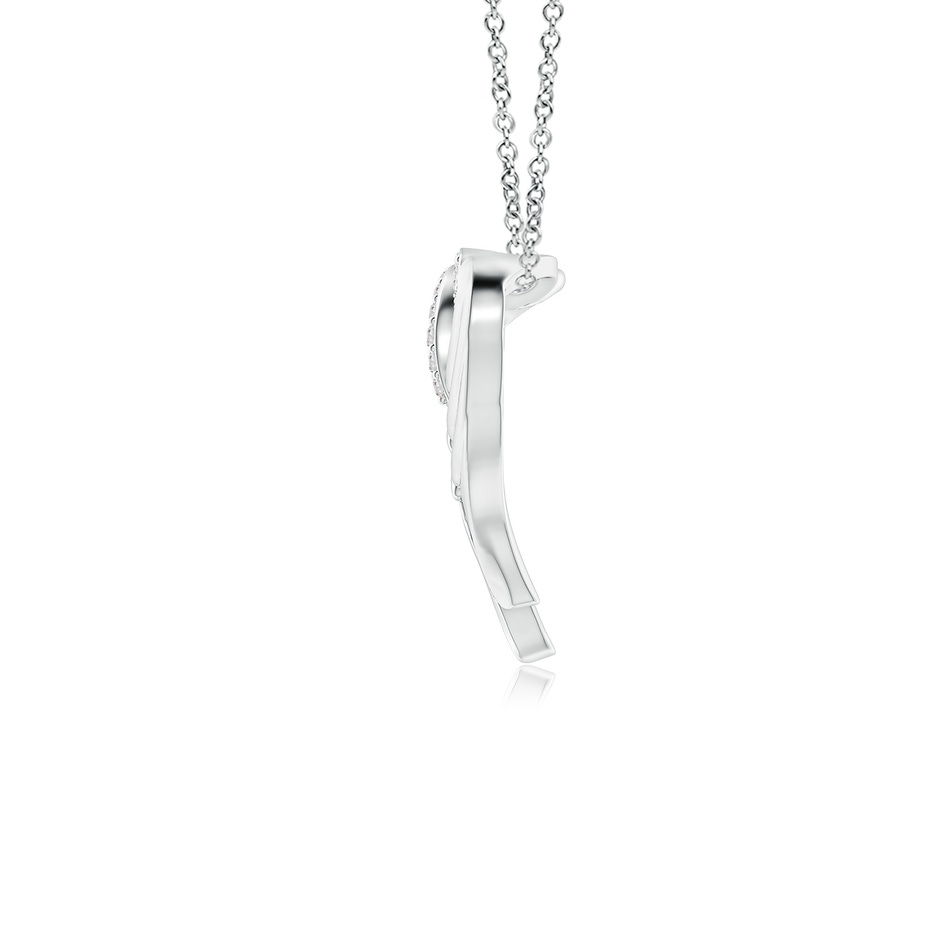 1mm IJI1I2 Diamond Angel Heart Pendant in White Gold side-1