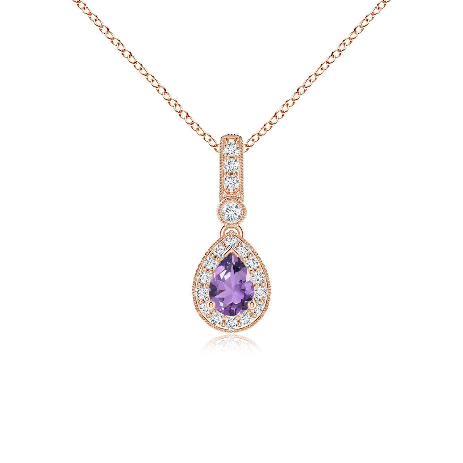 A - Amethyst / 0.51 CT / 14 KT Rose Gold