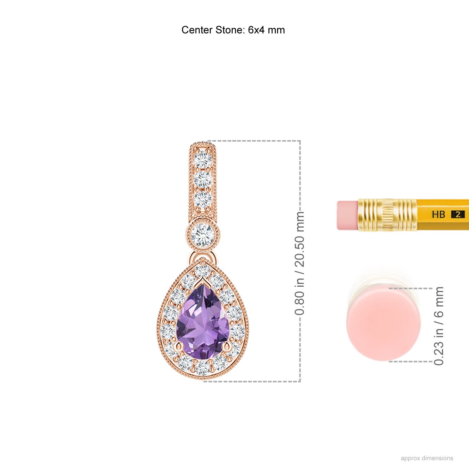 A - Amethyst / 0.51 CT / 14 KT Rose Gold