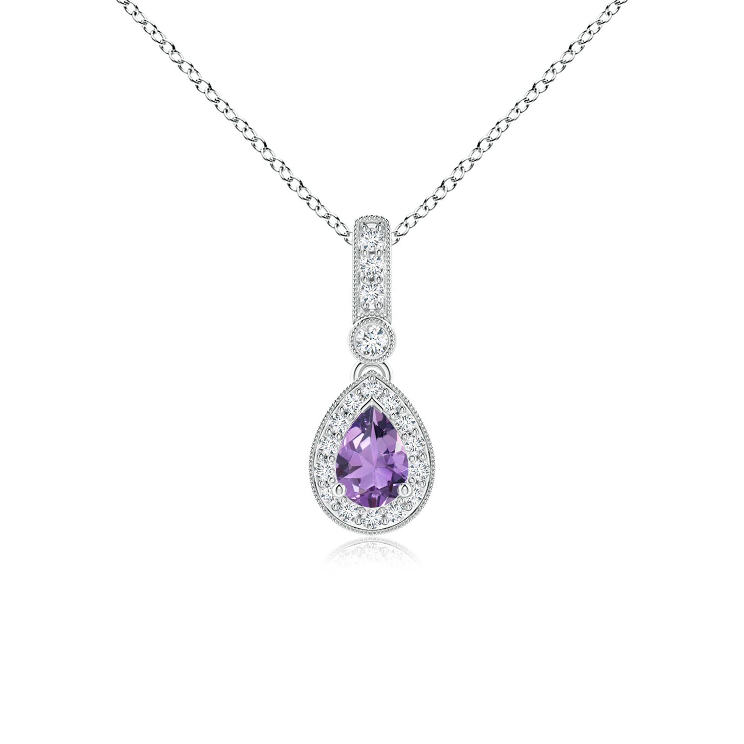 A - Amethyst / 0.51 CT / 14 KT White Gold