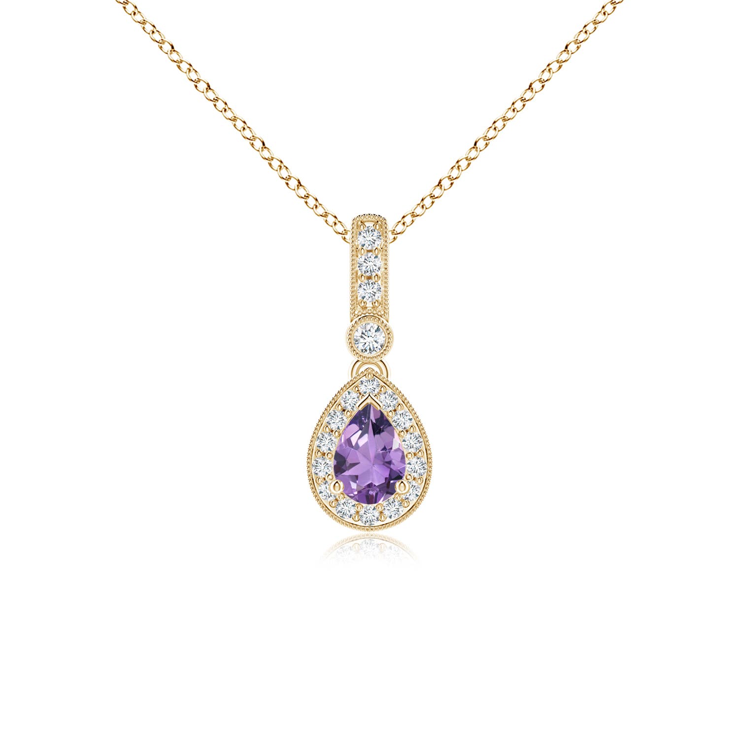 A - Amethyst / 0.51 CT / 14 KT Yellow Gold