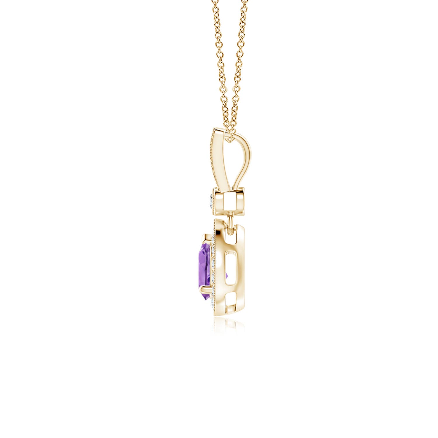 A - Amethyst / 0.51 CT / 14 KT Yellow Gold