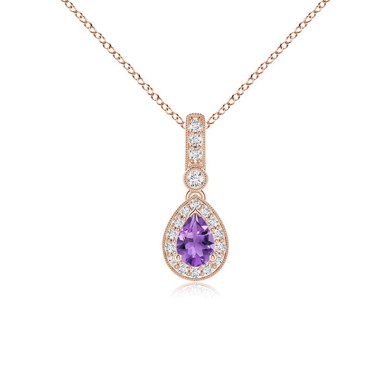 AA - Amethyst / 0.51 CT / 14 KT Rose Gold