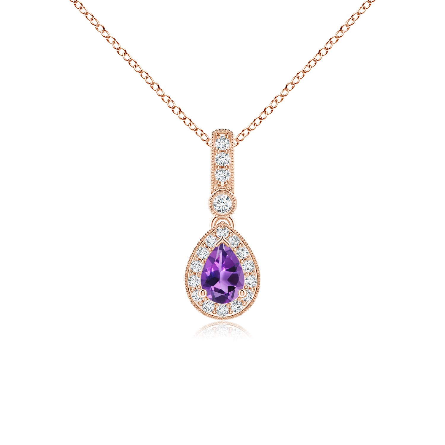 AAA - Amethyst / 0.51 CT / 14 KT Rose Gold