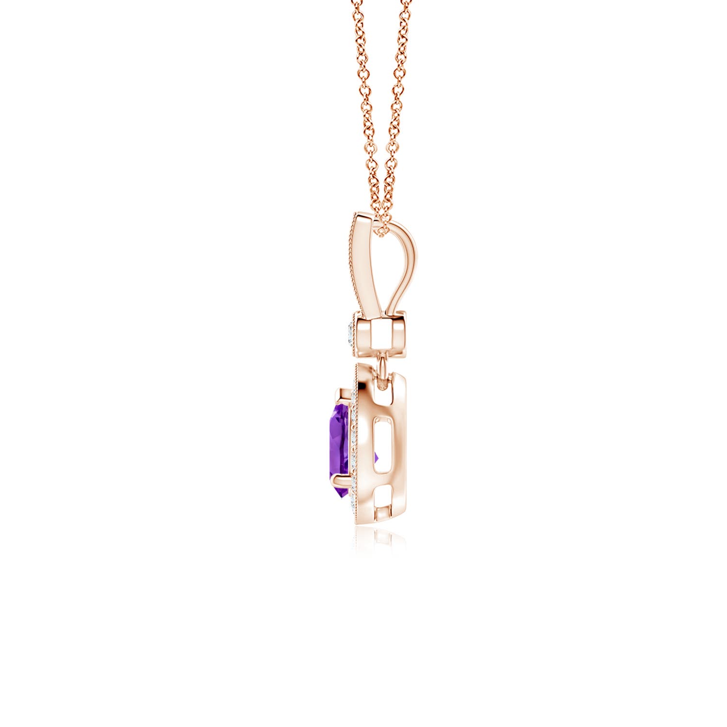 AAA - Amethyst / 0.51 CT / 14 KT Rose Gold