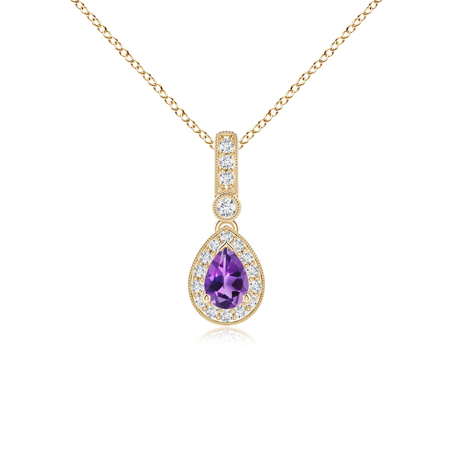 AAA - Amethyst / 0.51 CT / 14 KT Yellow Gold