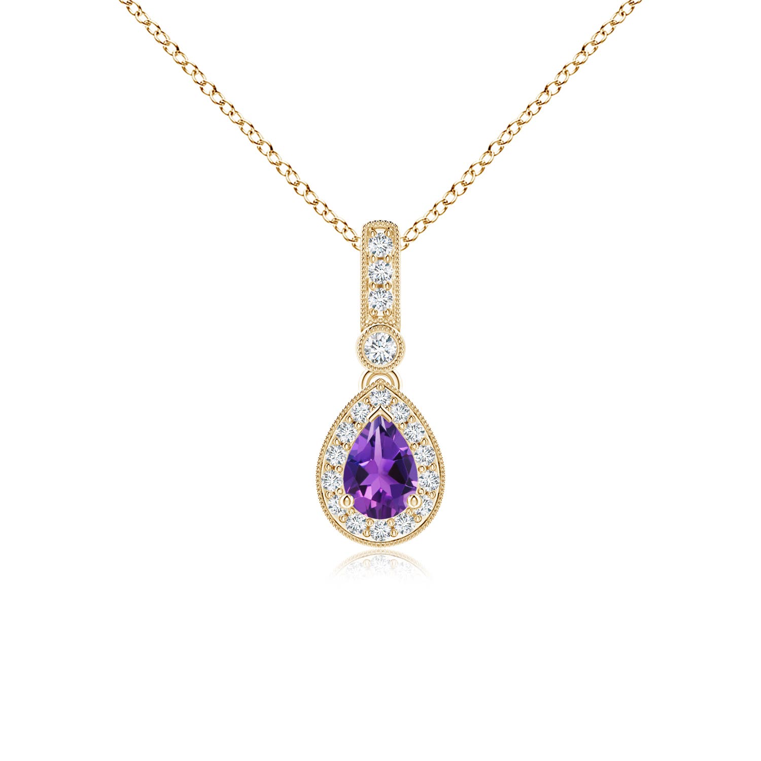 AAAA - Amethyst / 0.51 CT / 14 KT Yellow Gold