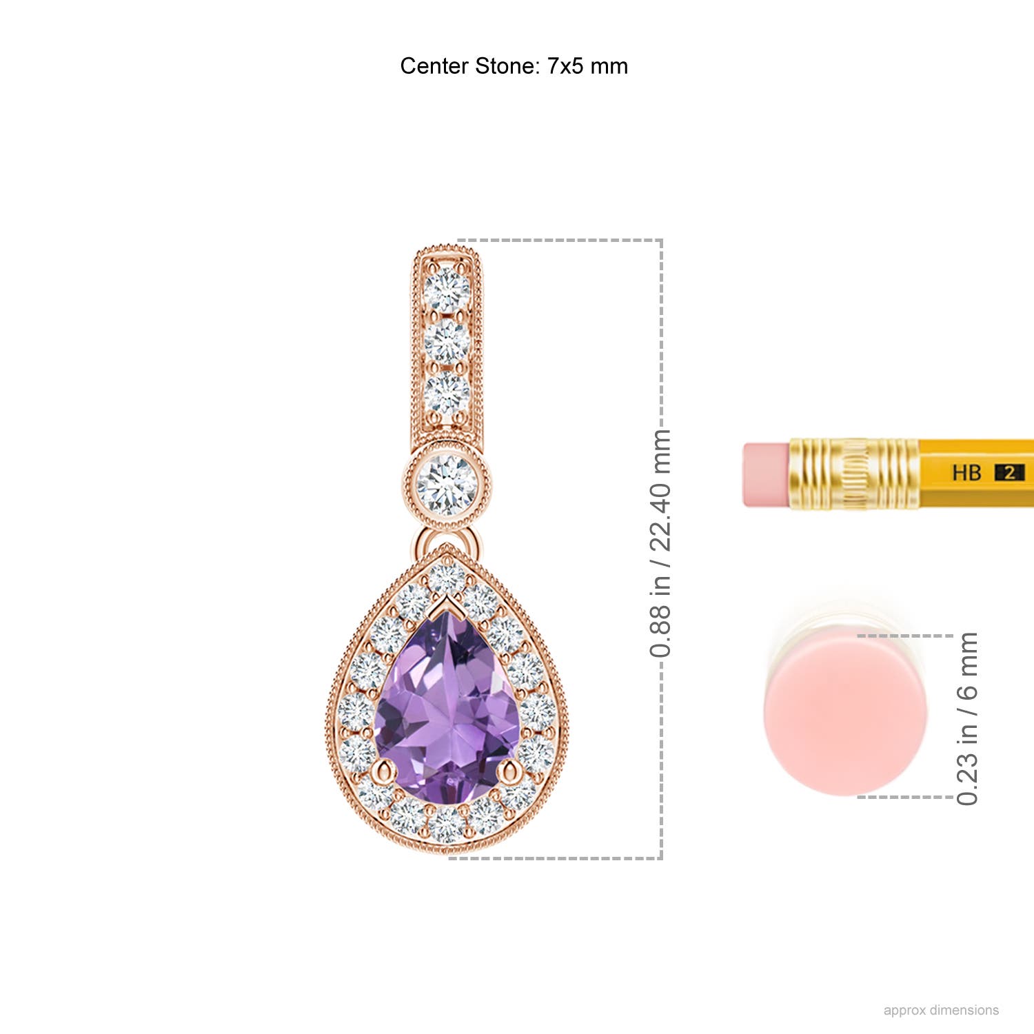 A - Amethyst / 0.84 CT / 14 KT Rose Gold