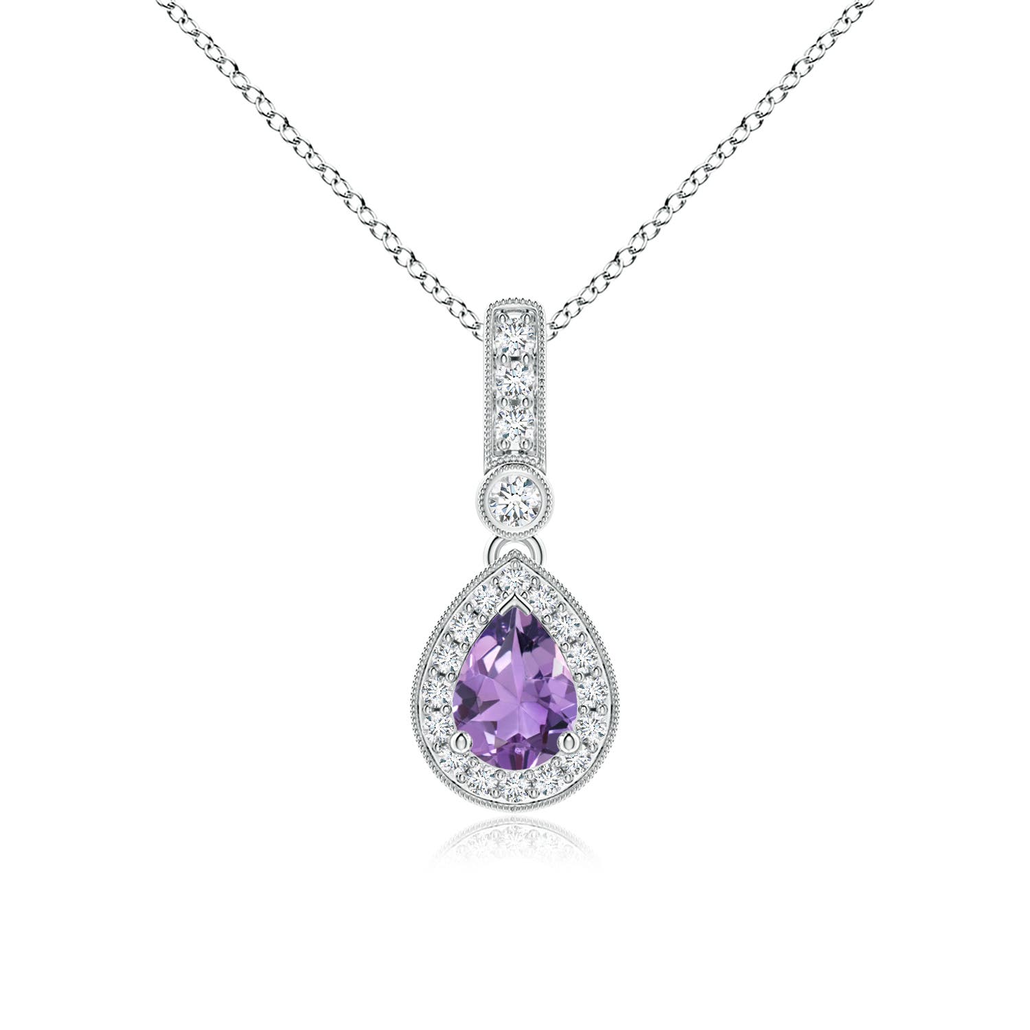 A - Amethyst / 0.84 CT / 14 KT White Gold