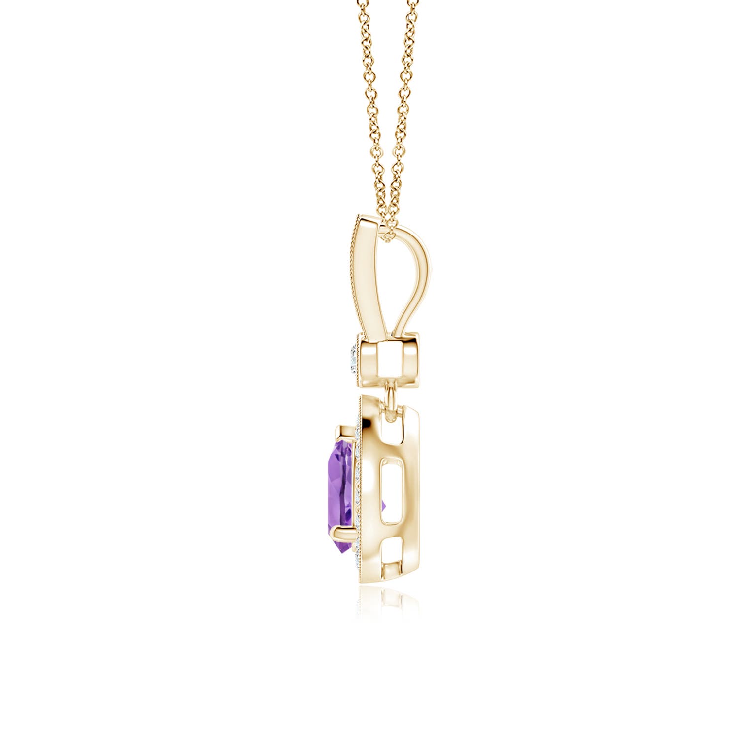 A - Amethyst / 0.84 CT / 14 KT Yellow Gold