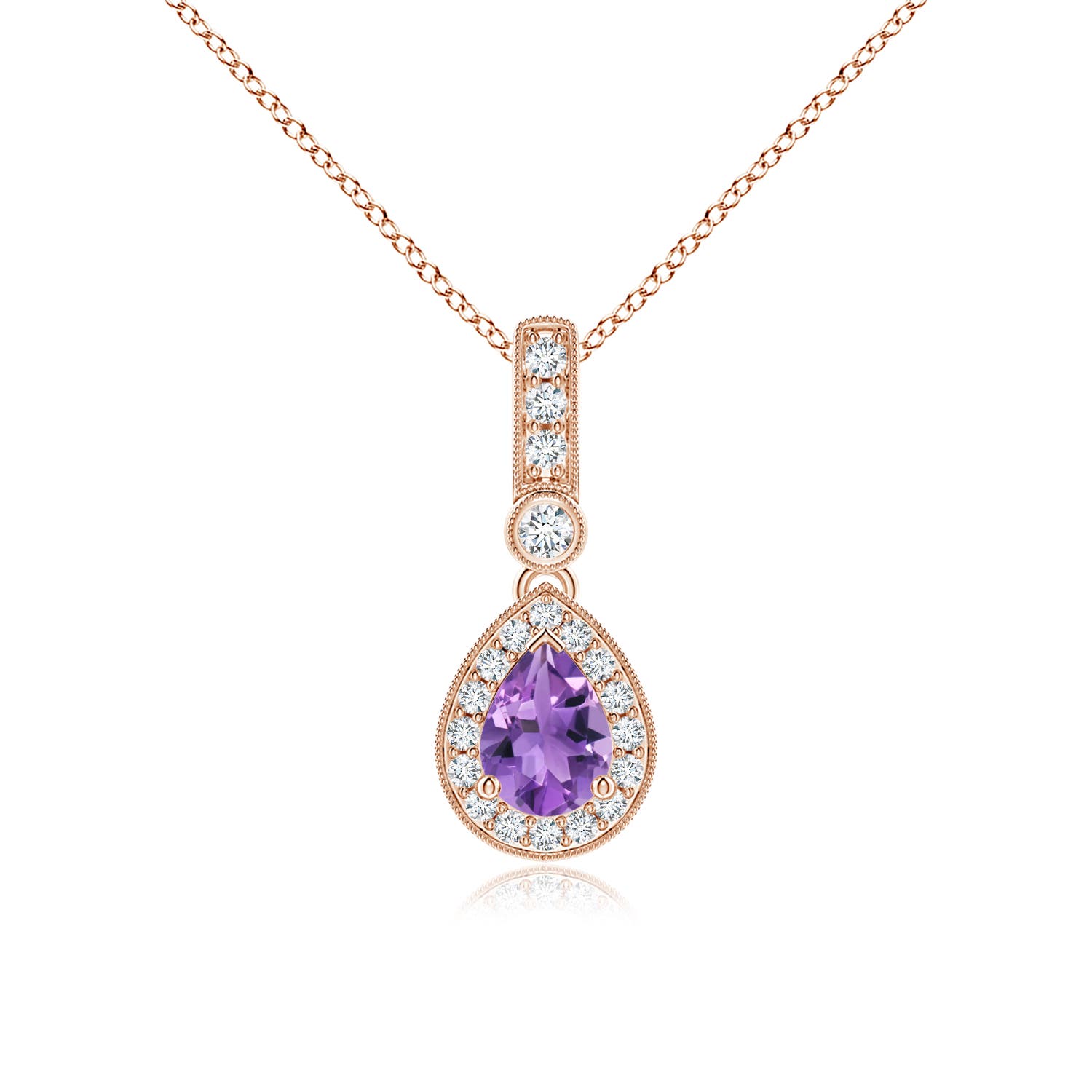 AA - Amethyst / 0.84 CT / 14 KT Rose Gold