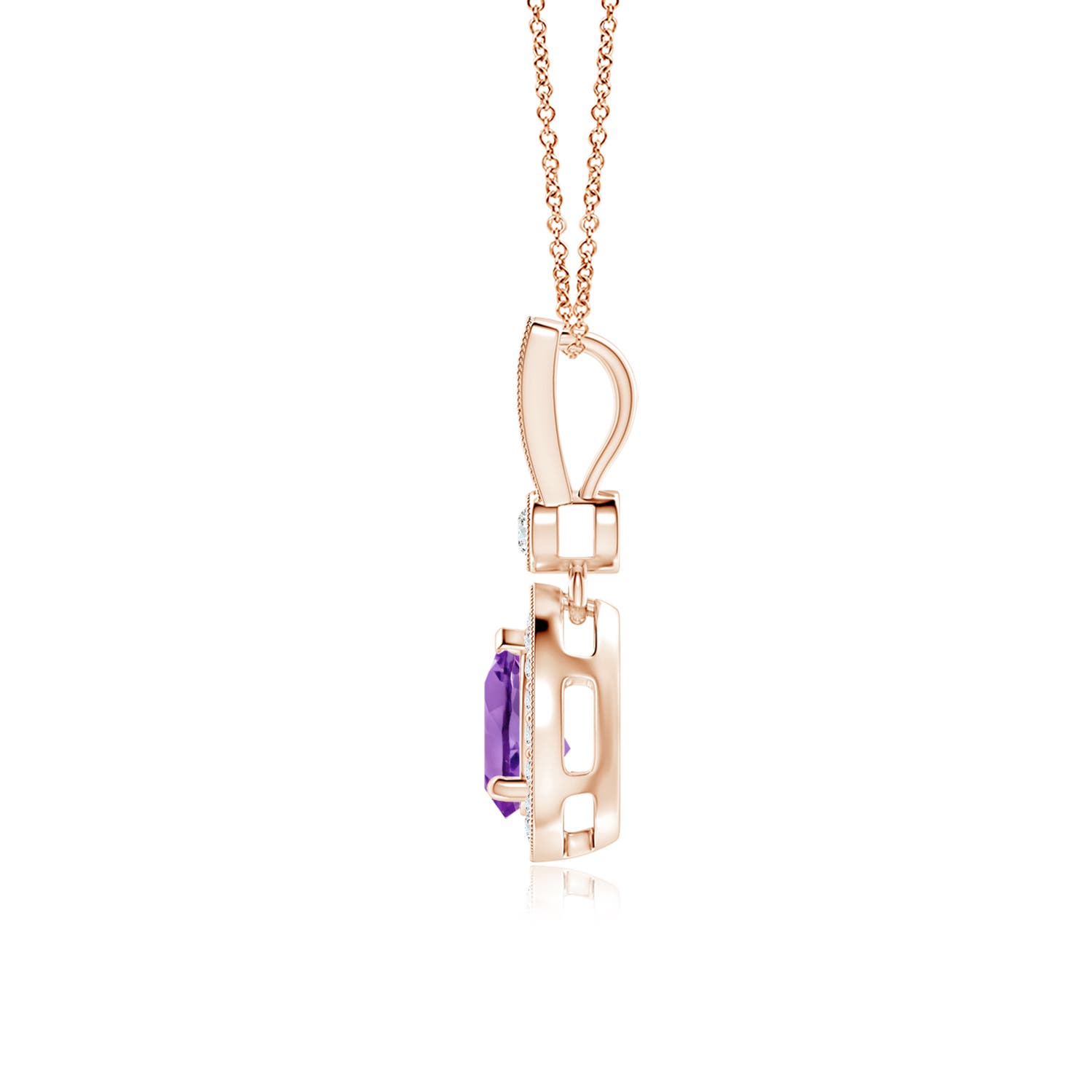 AA - Amethyst / 0.84 CT / 14 KT Rose Gold