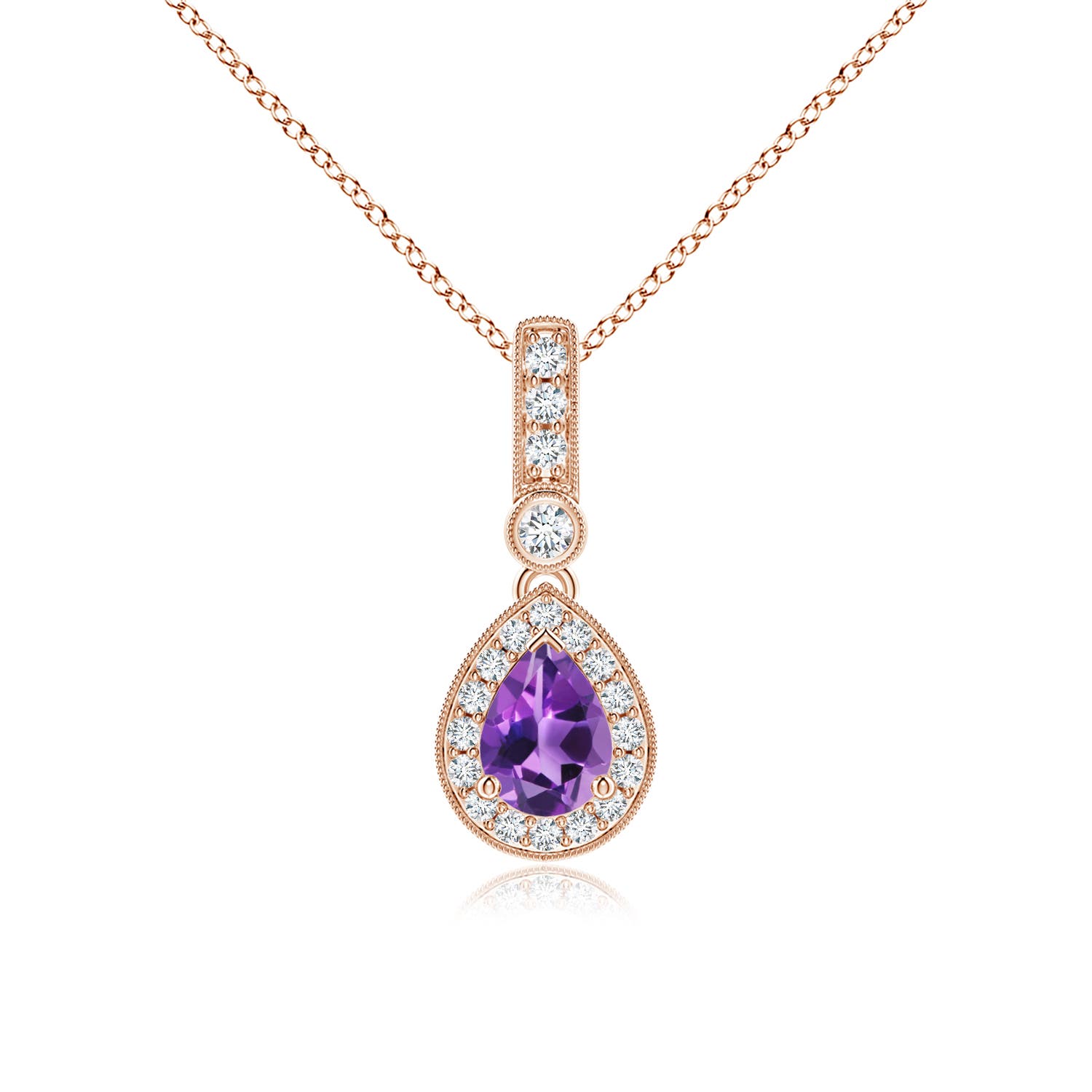 AAA - Amethyst / 0.84 CT / 14 KT Rose Gold