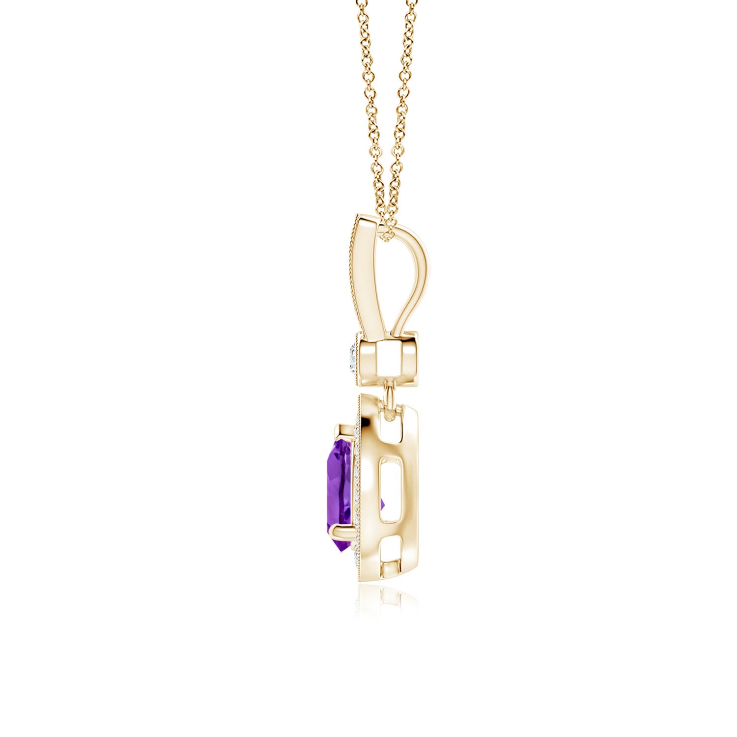 AAA - Amethyst / 0.84 CT / 14 KT Yellow Gold