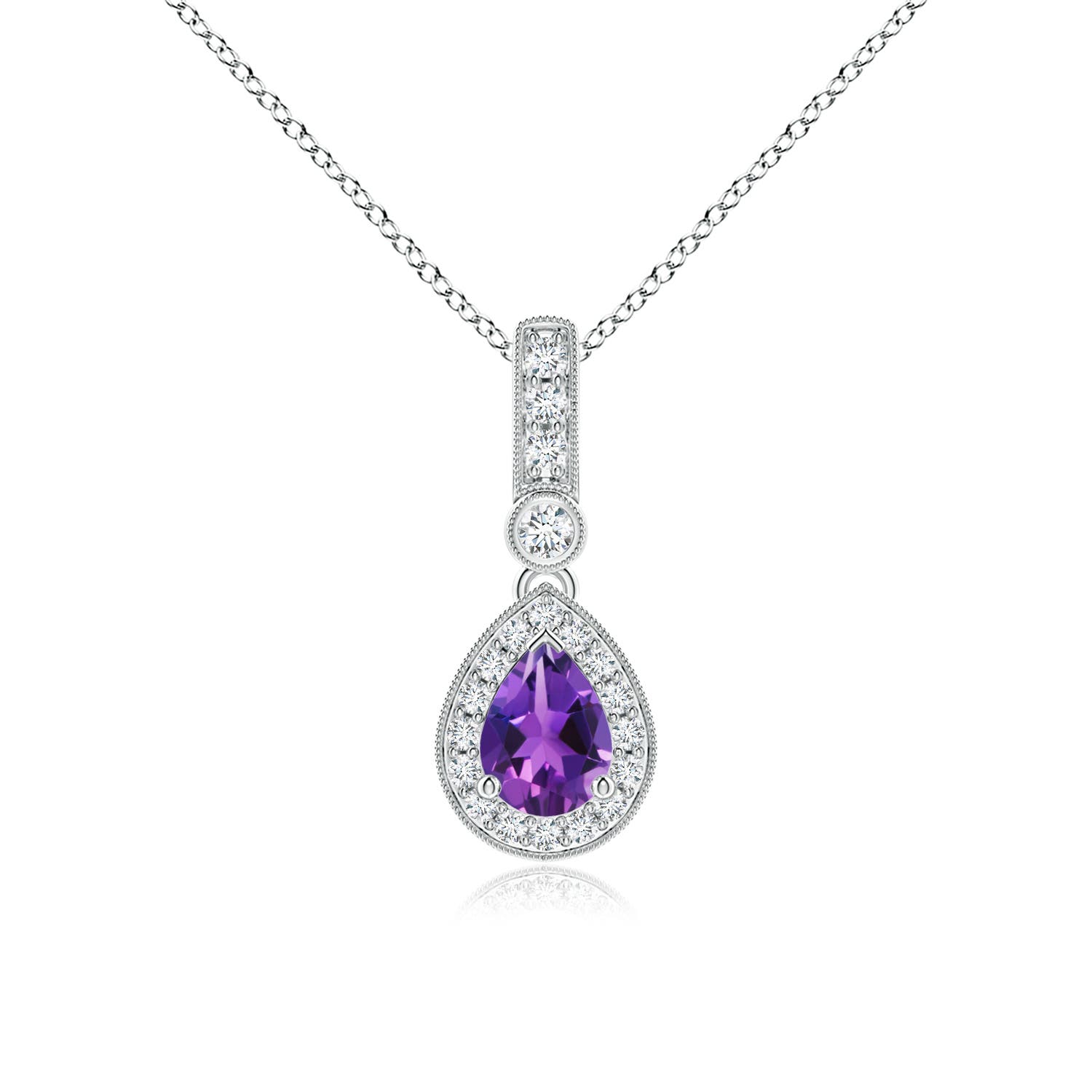 AAAA - Amethyst / 0.84 CT / 14 KT White Gold