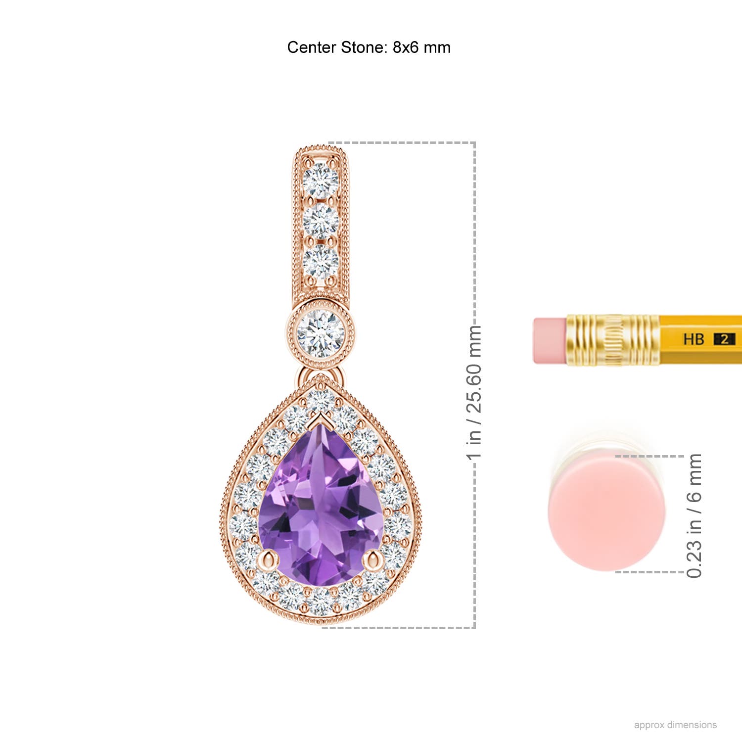 AA - Amethyst / 1.31 CT / 14 KT Rose Gold