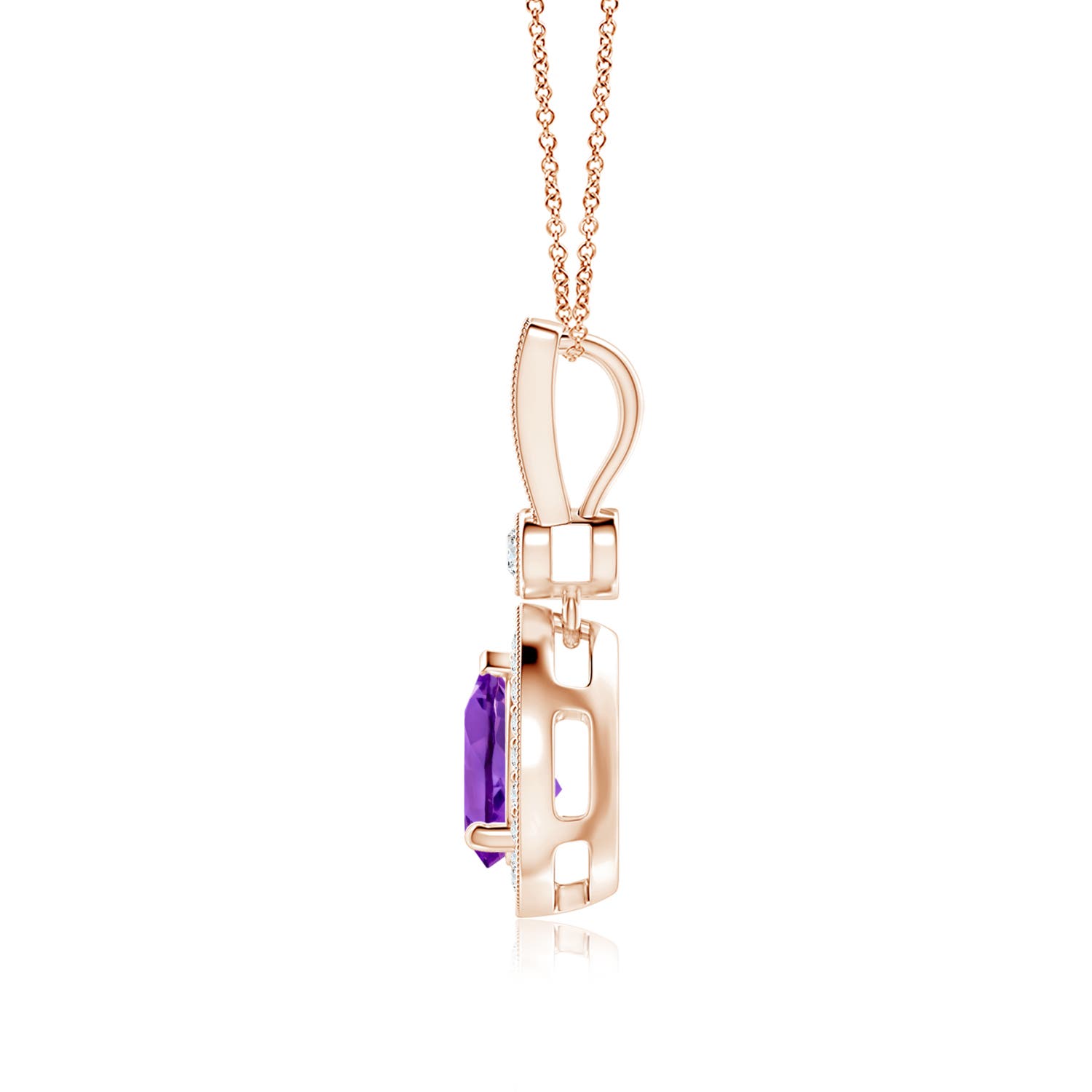 AAA - Amethyst / 1.31 CT / 14 KT Rose Gold