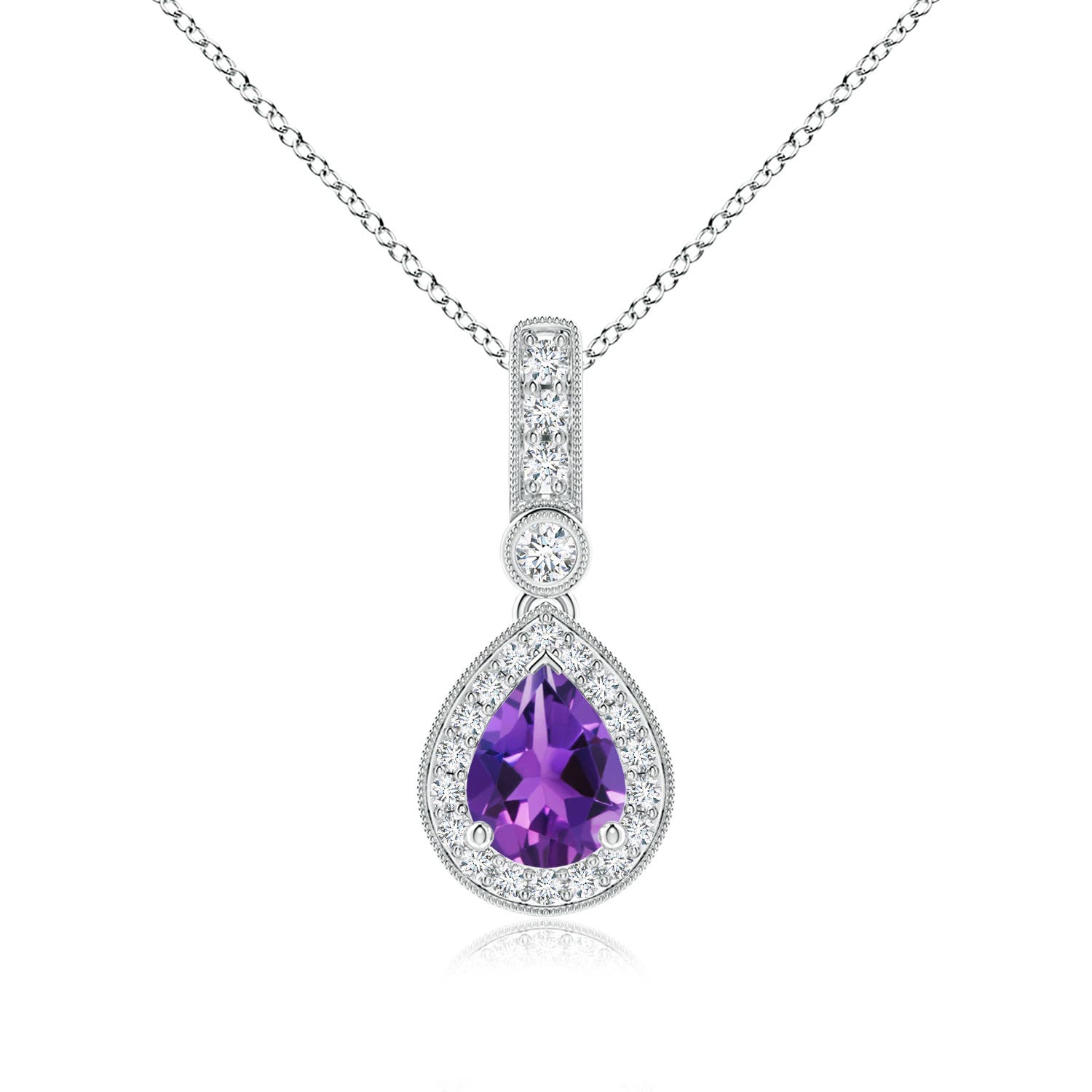 AAAA - Amethyst / 1.31 CT / 14 KT White Gold