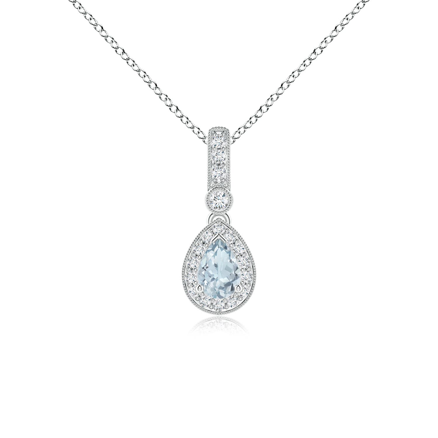 A - Aquamarine / 0.48 CT / 14 KT White Gold