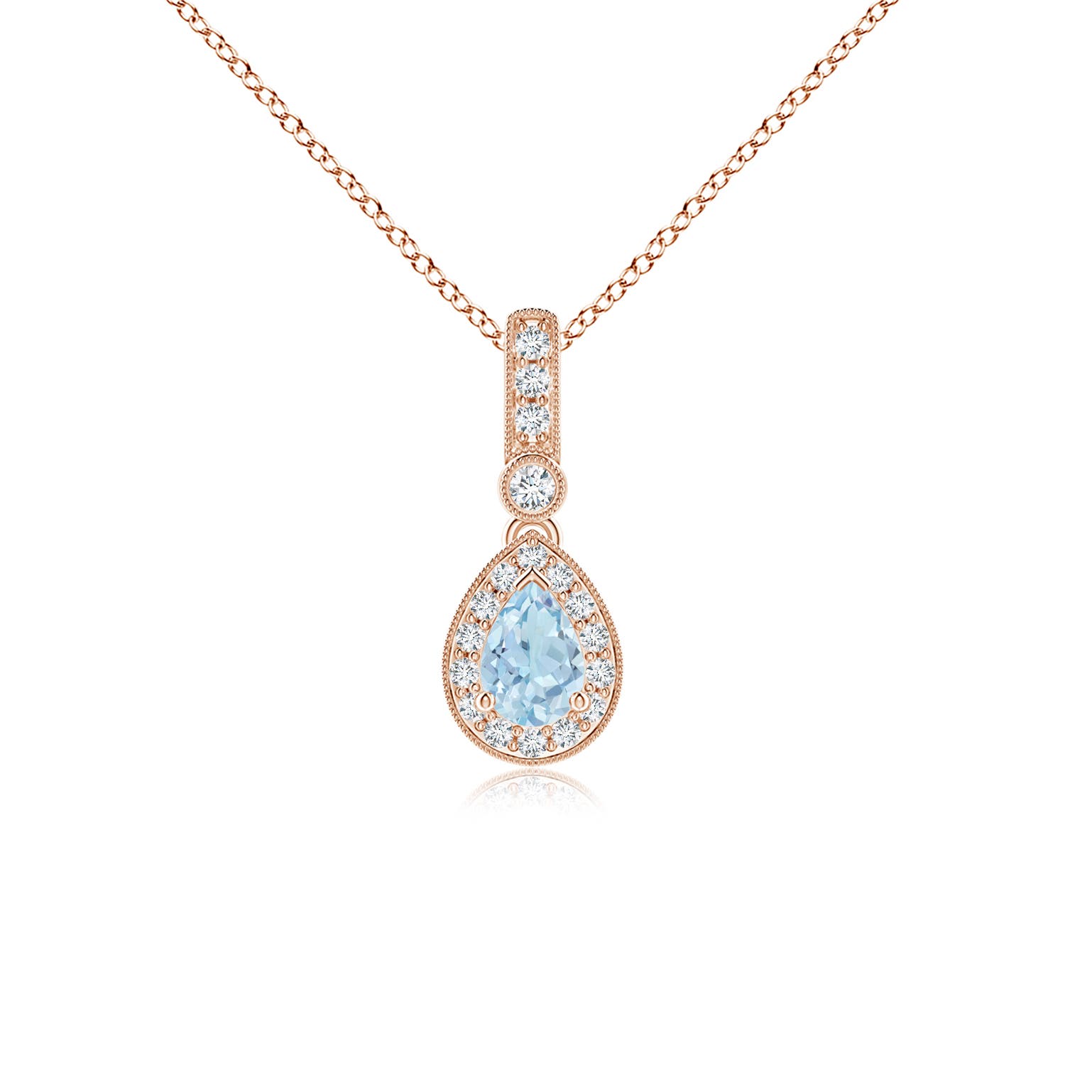 AA - Aquamarine / 0.48 CT / 14 KT Rose Gold