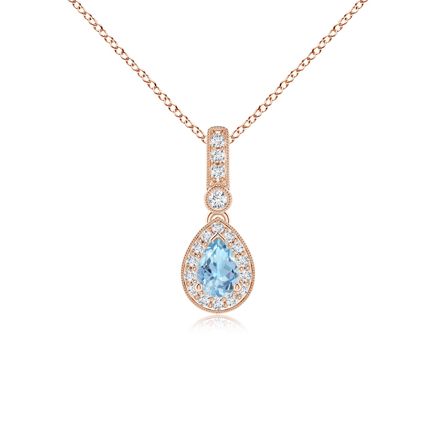 AAA - Aquamarine / 0.48 CT / 14 KT Rose Gold