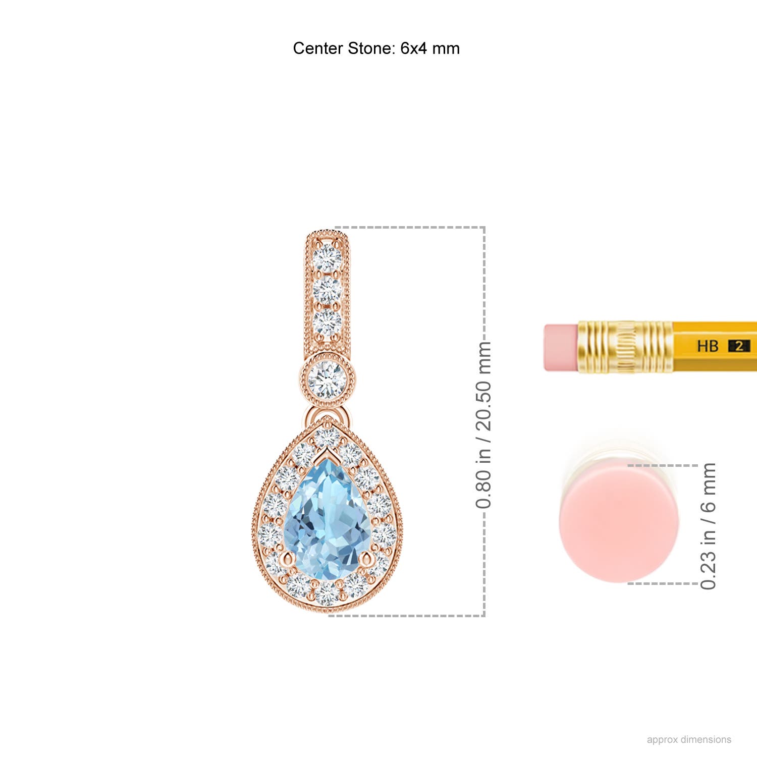 AAA - Aquamarine / 0.48 CT / 14 KT Rose Gold