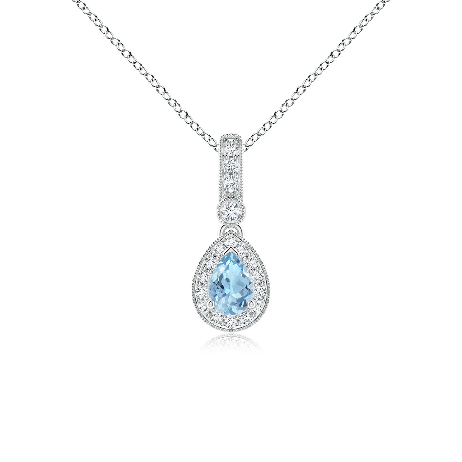 AAA - Aquamarine / 0.48 CT / 14 KT White Gold