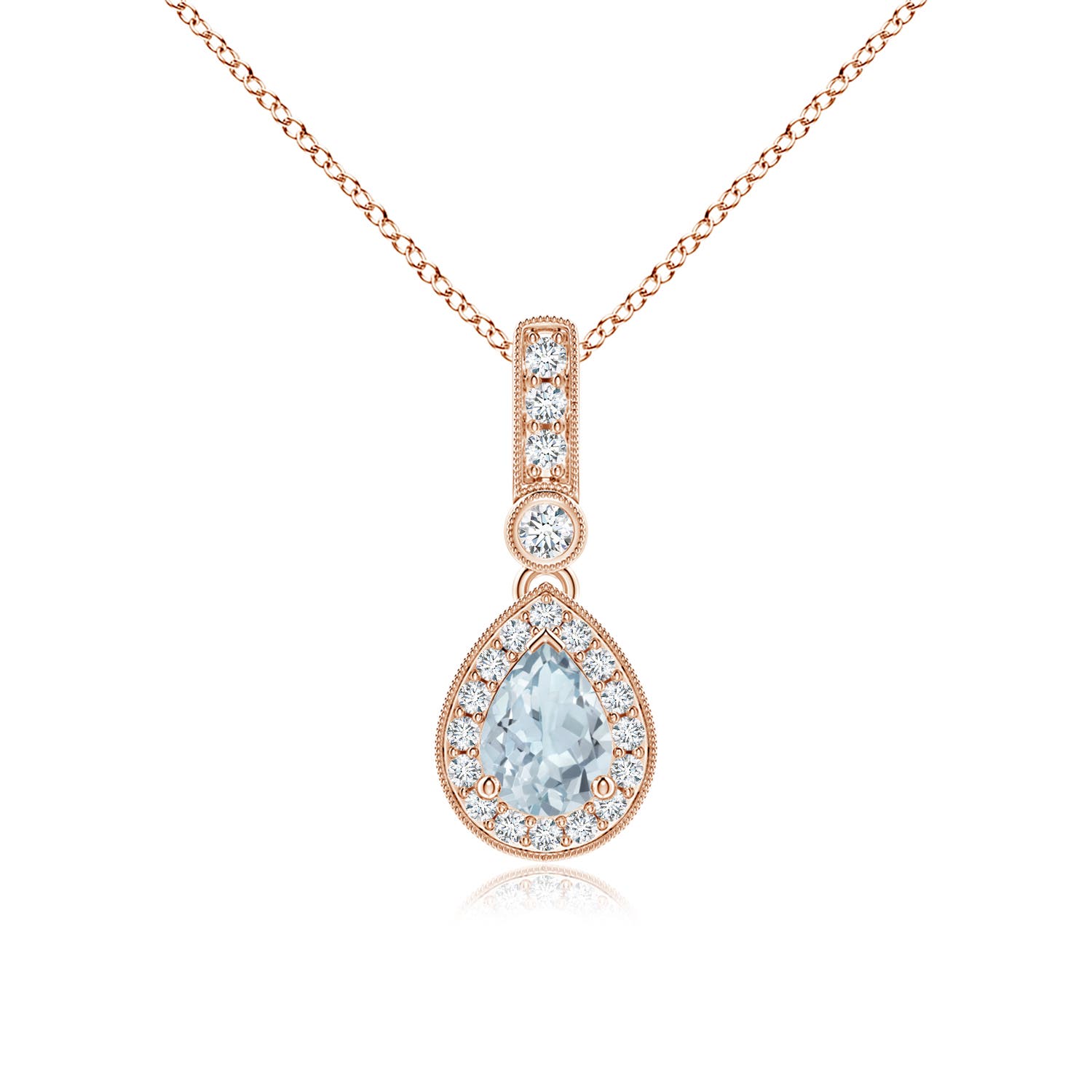 A - Aquamarine / 0.79 CT / 14 KT Rose Gold