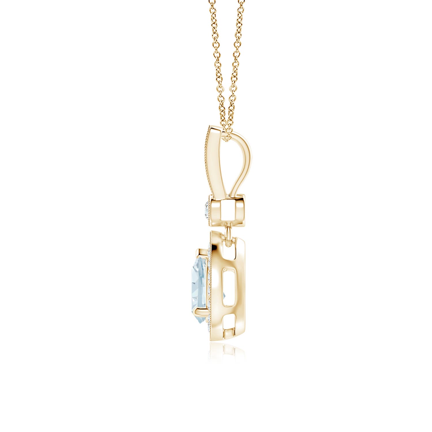 A - Aquamarine / 0.79 CT / 14 KT Yellow Gold