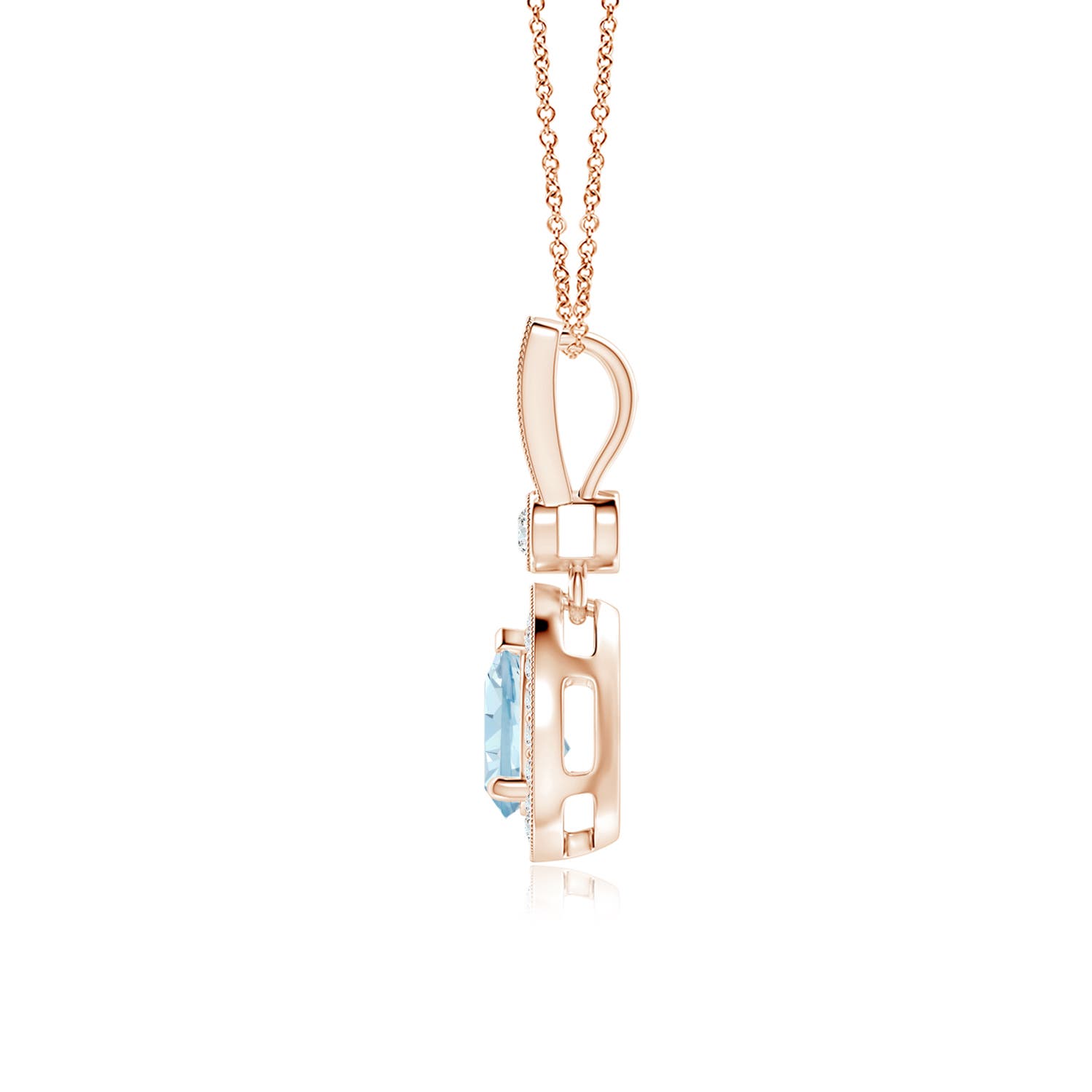 AA - Aquamarine / 0.79 CT / 14 KT Rose Gold