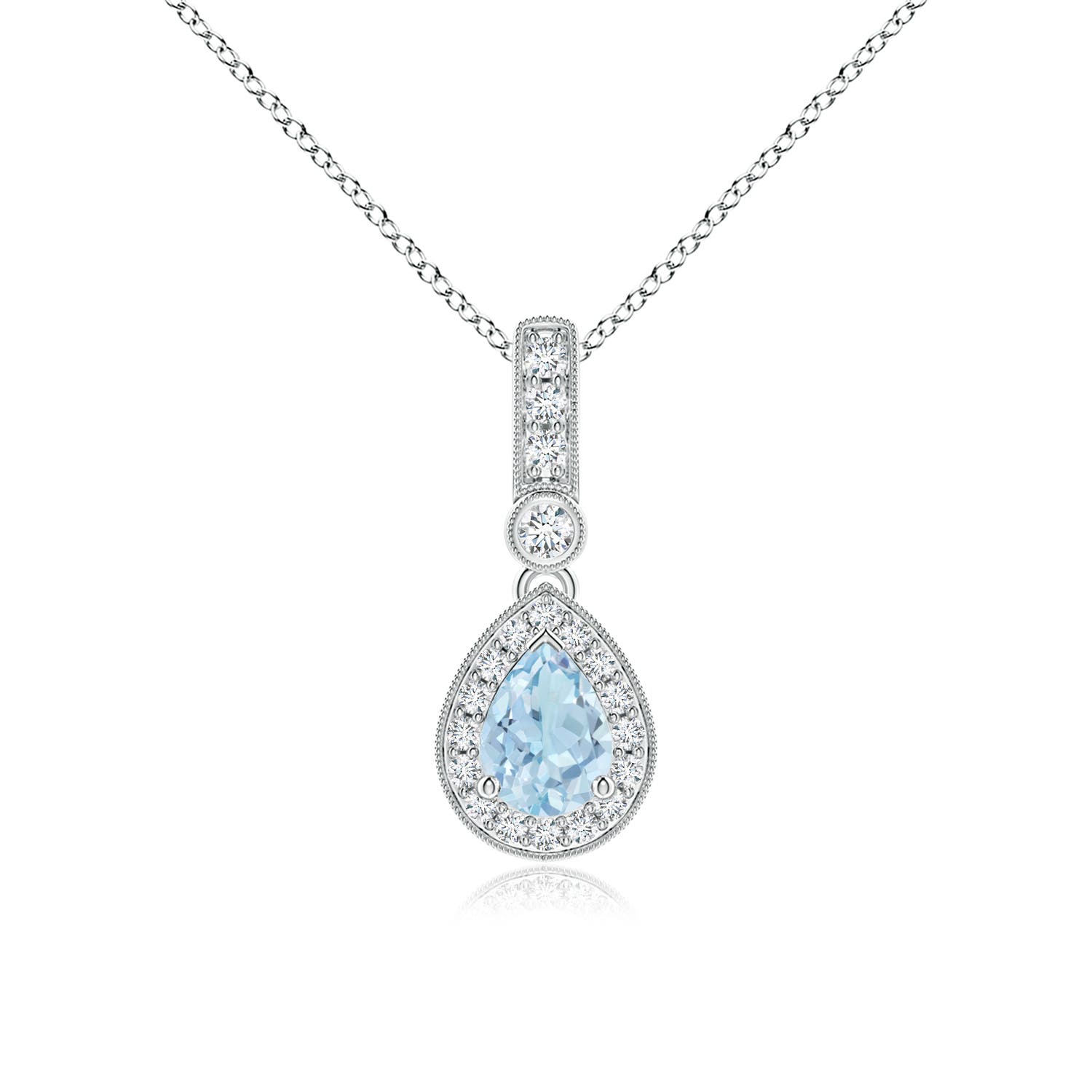 AA - Aquamarine / 0.79 CT / 14 KT White Gold