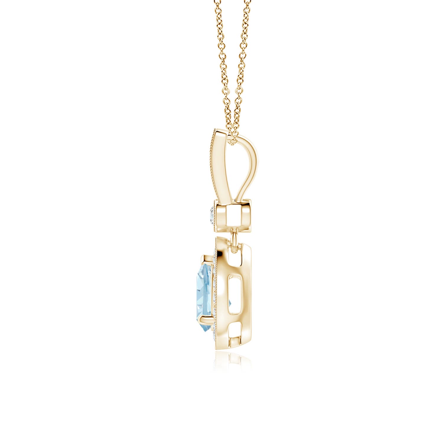 AA - Aquamarine / 0.79 CT / 14 KT Yellow Gold