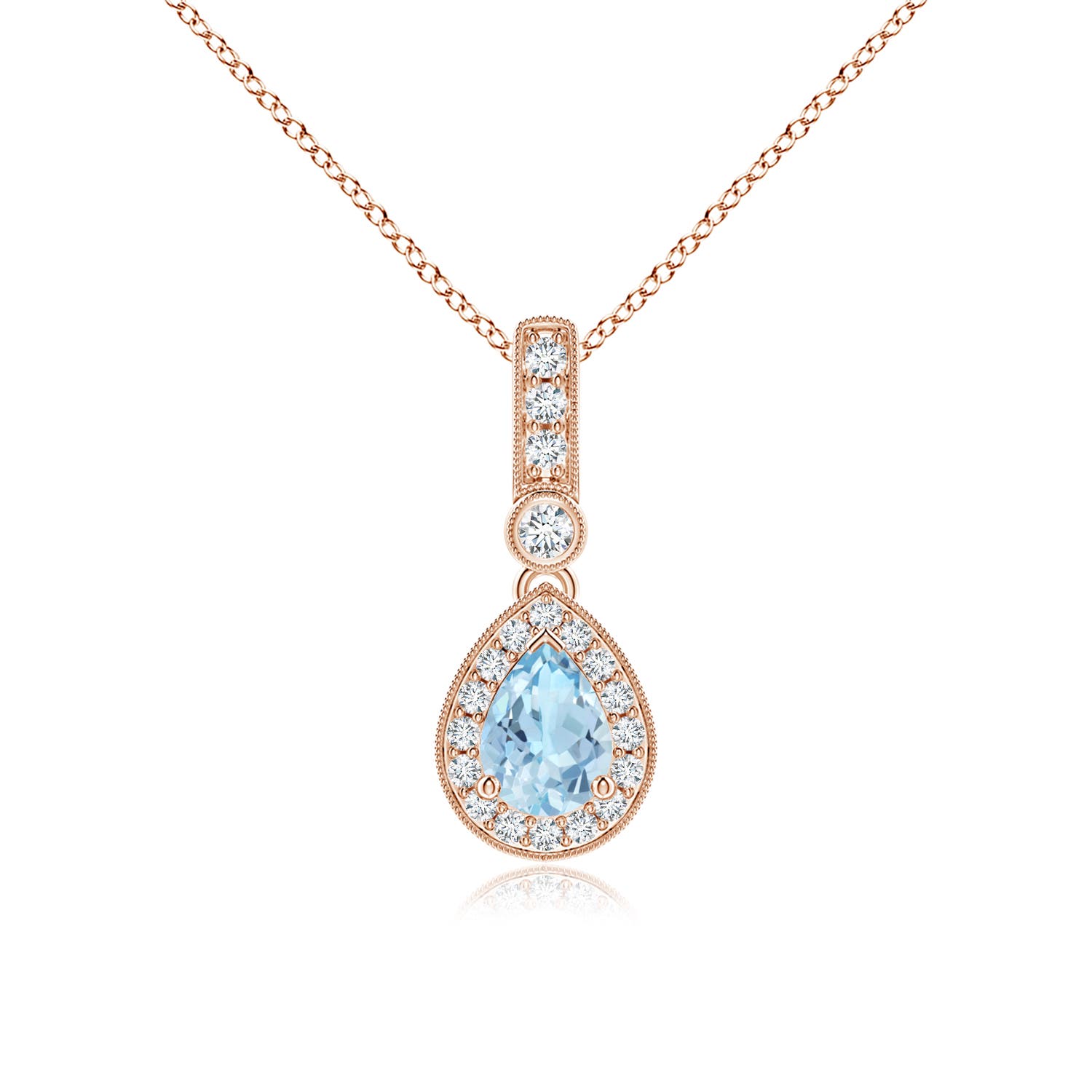 AAA - Aquamarine / 0.79 CT / 14 KT Rose Gold