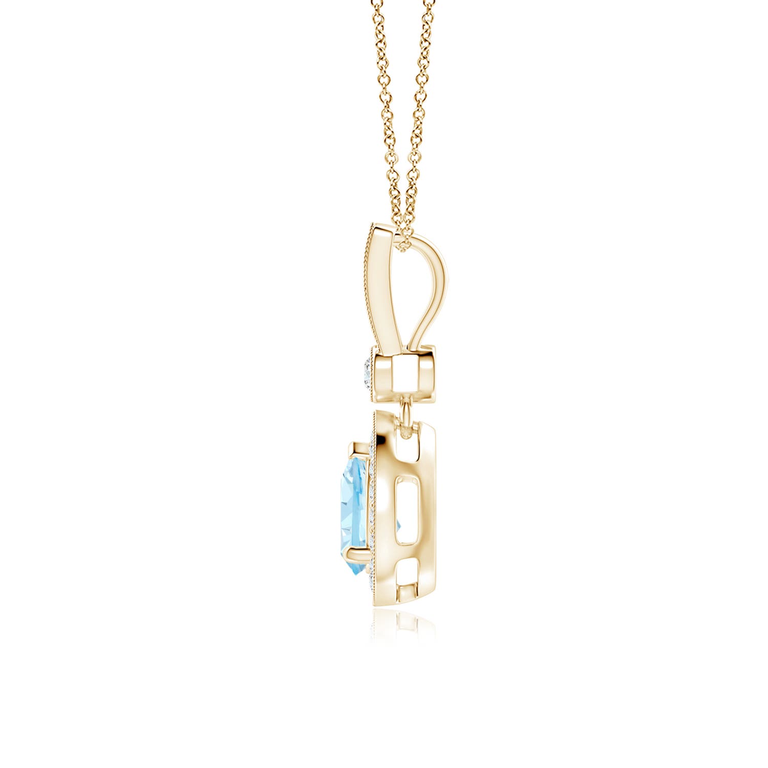 AAA - Aquamarine / 0.79 CT / 14 KT Yellow Gold