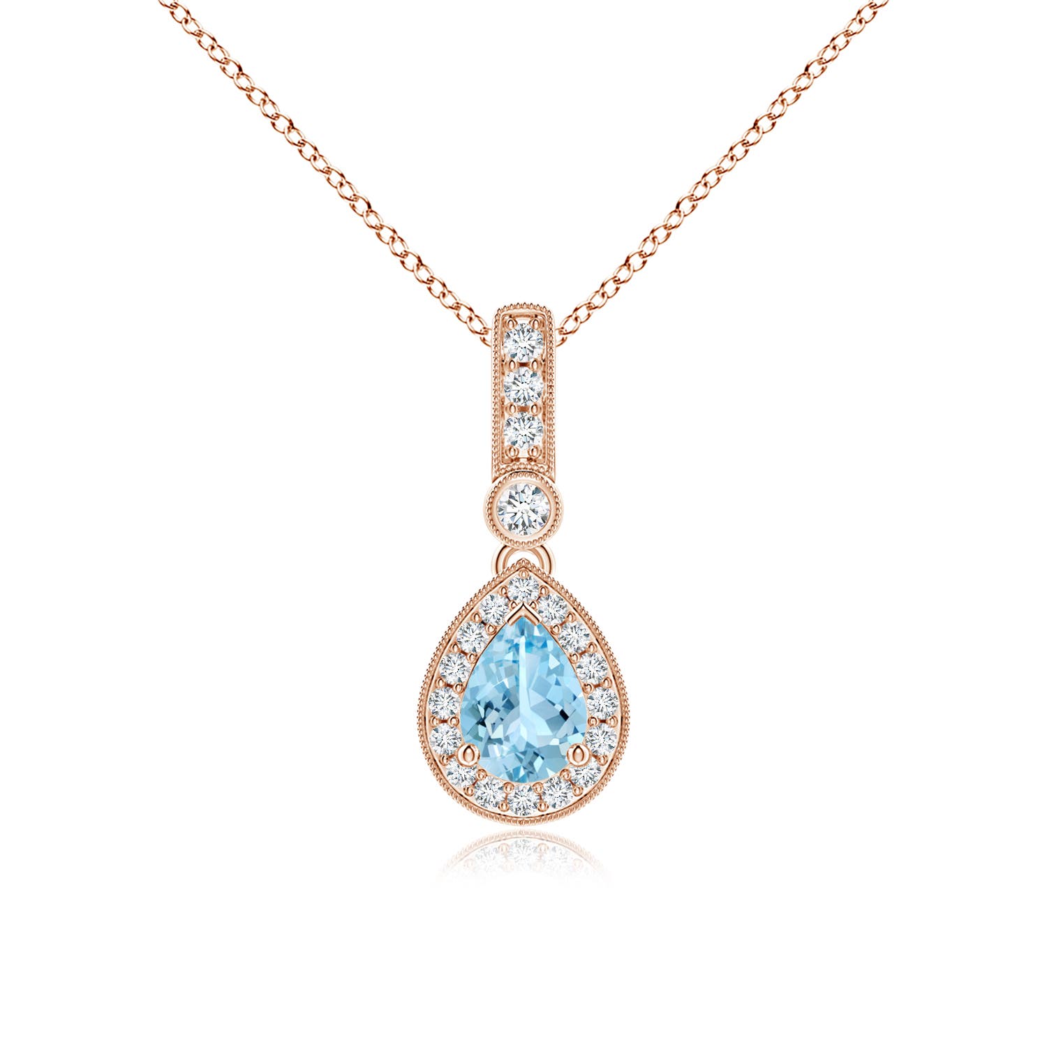 AAAA - Aquamarine / 0.79 CT / 14 KT Rose Gold