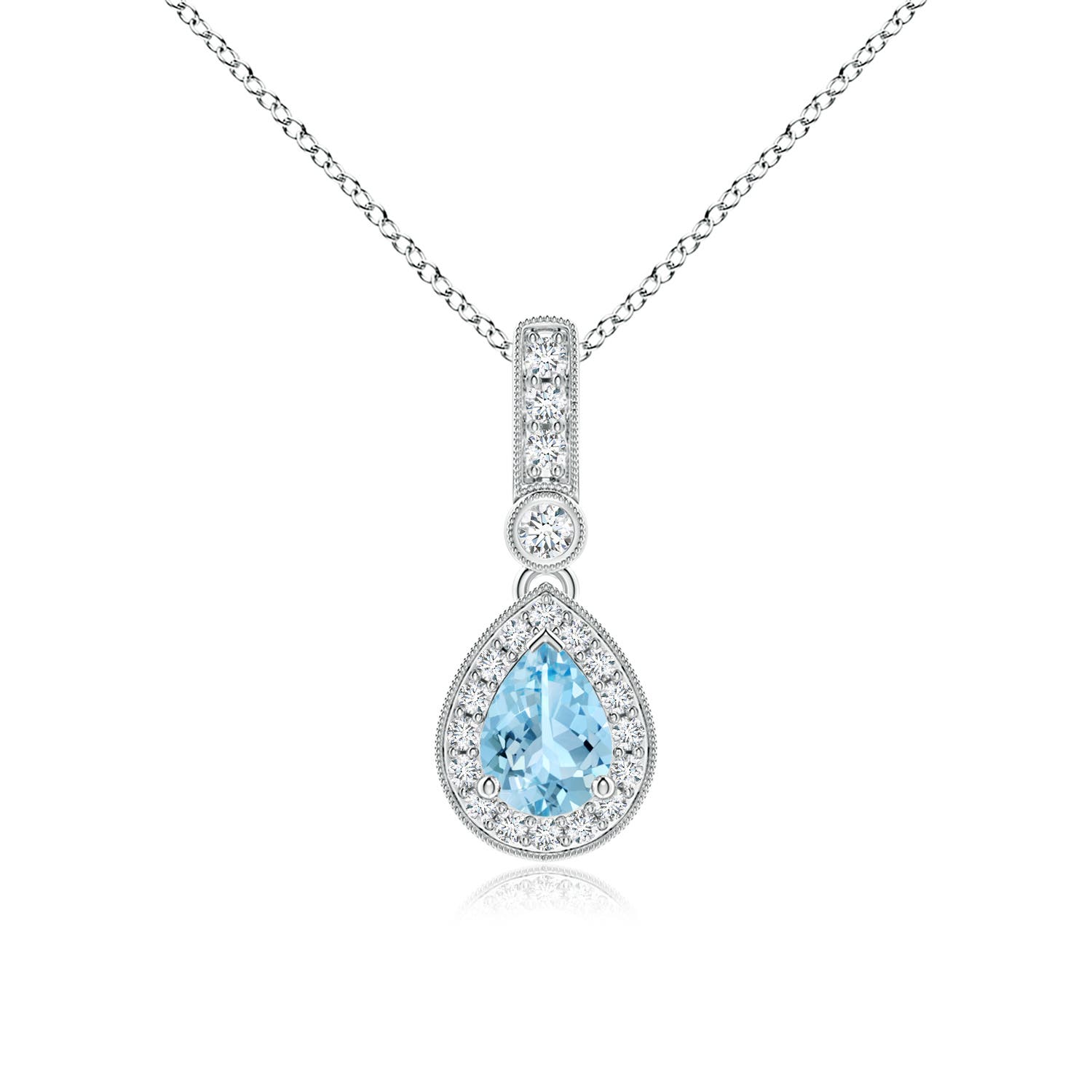 AAAA - Aquamarine / 0.79 CT / 14 KT White Gold