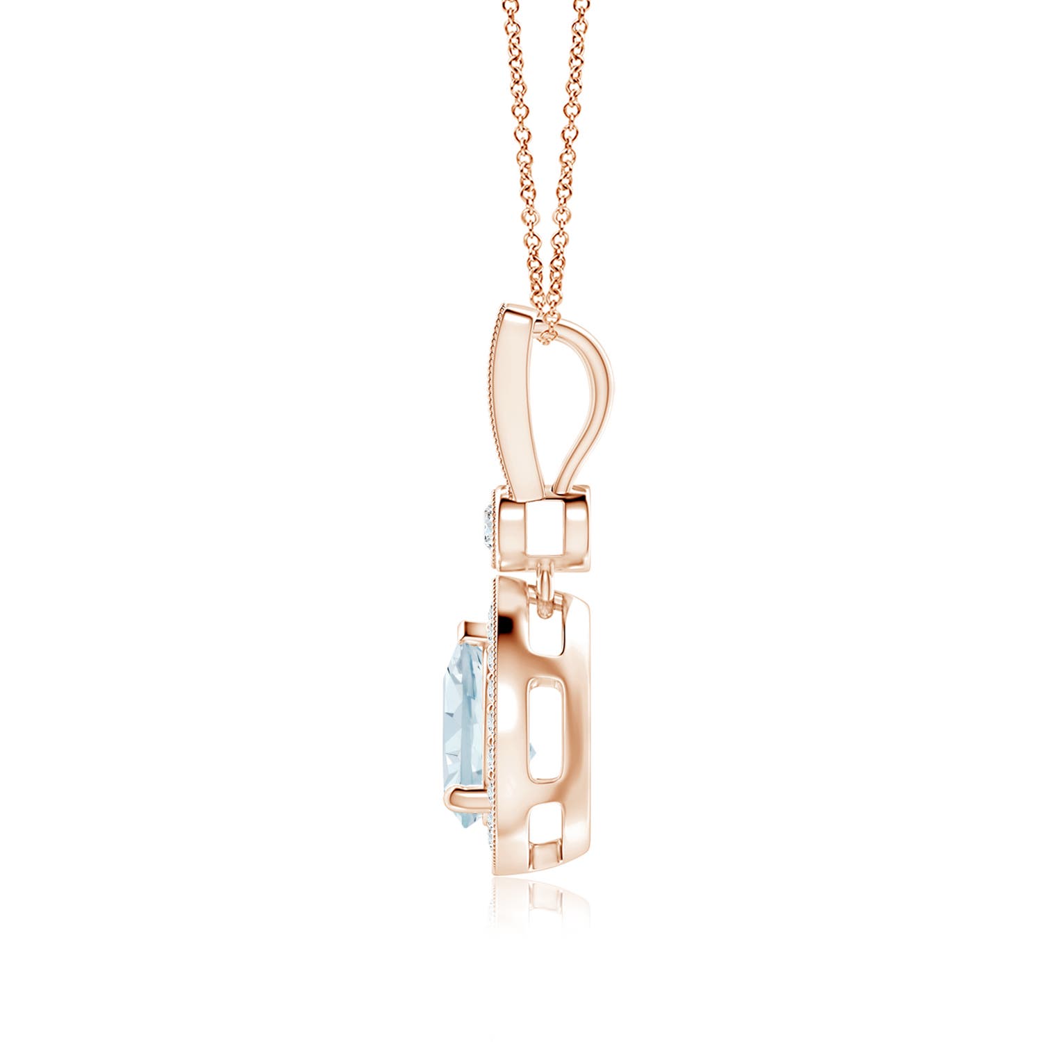 A - Aquamarine / 1.16 CT / 14 KT Rose Gold