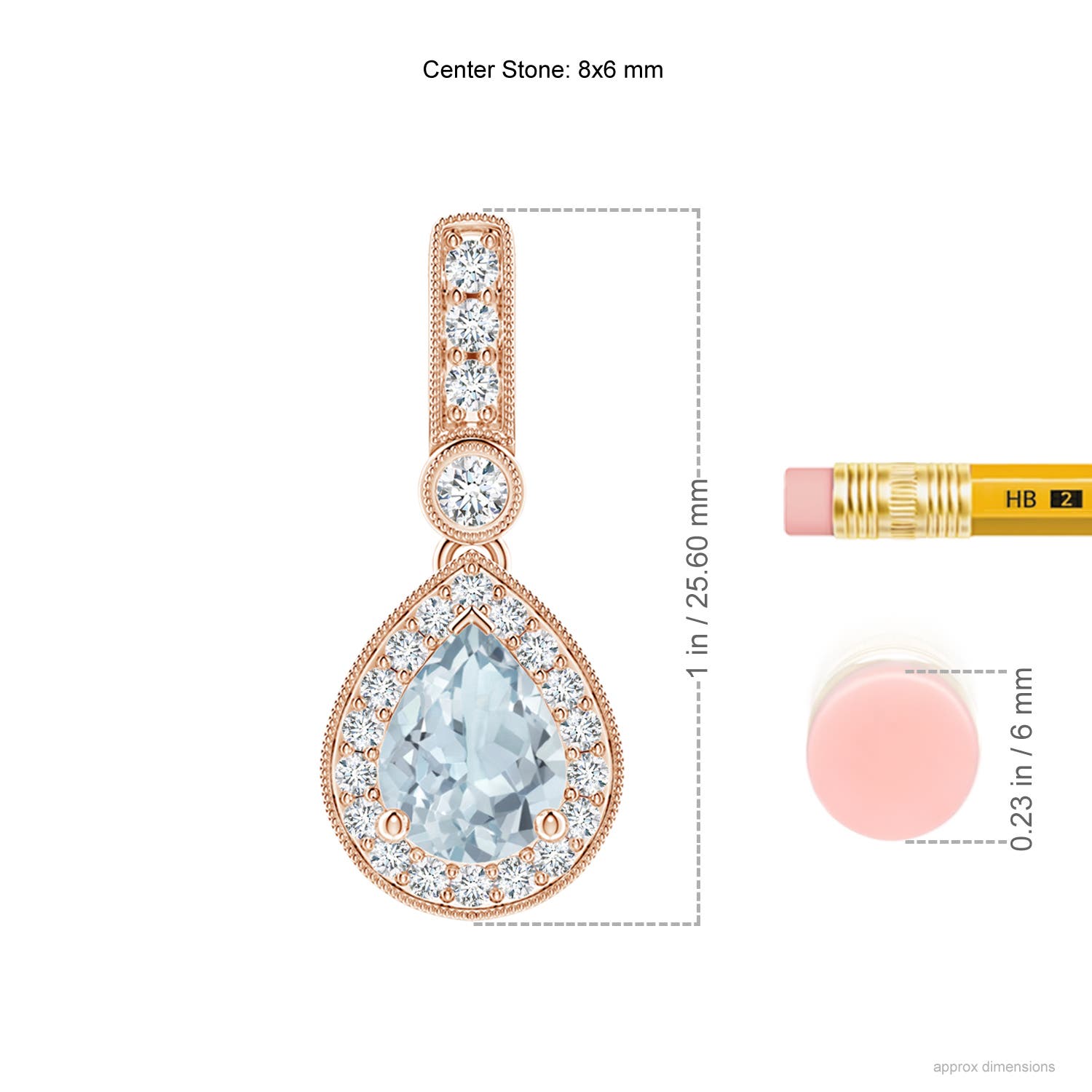 A - Aquamarine / 1.16 CT / 14 KT Rose Gold