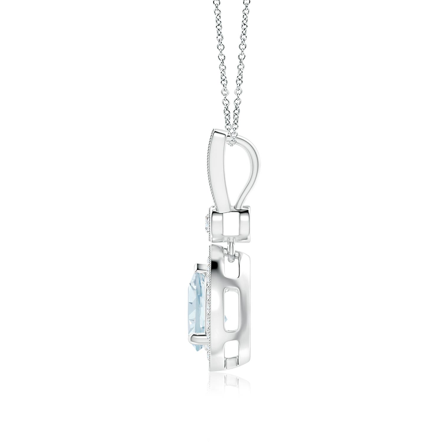 A - Aquamarine / 1.16 CT / 14 KT White Gold