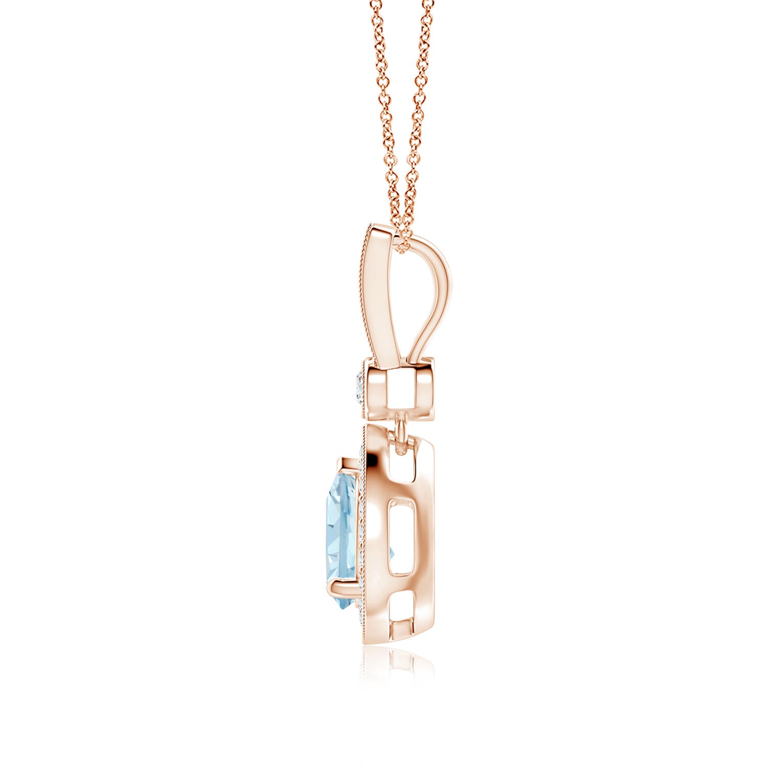 AA - Aquamarine / 1.16 CT / 14 KT Rose Gold