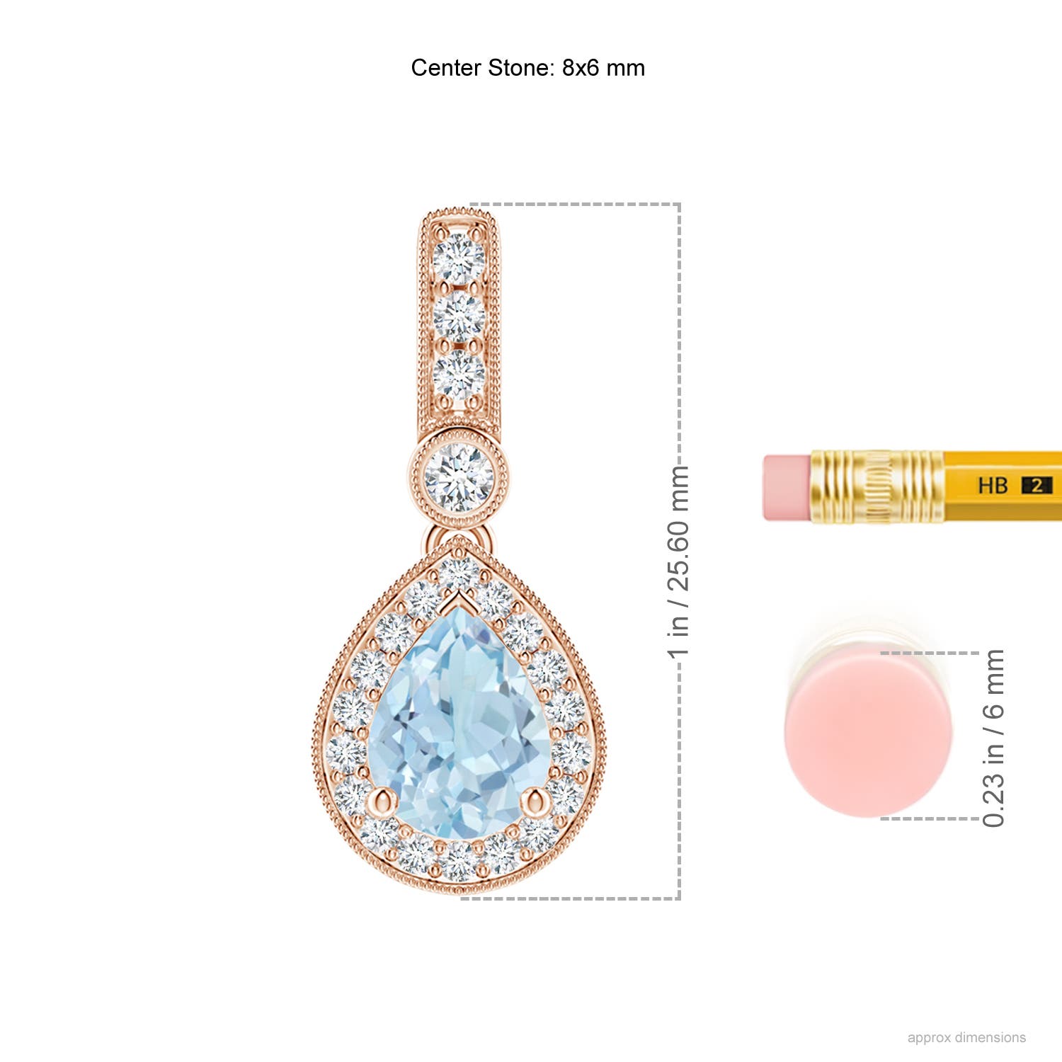 AA - Aquamarine / 1.16 CT / 14 KT Rose Gold