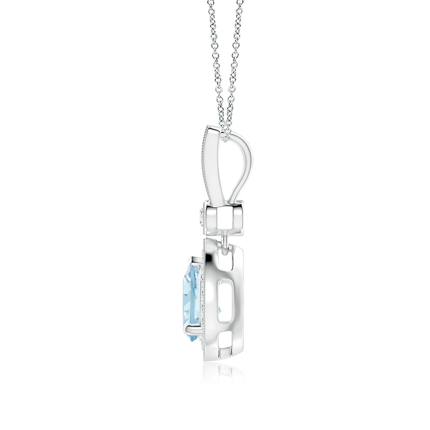 AA - Aquamarine / 1.16 CT / 14 KT White Gold