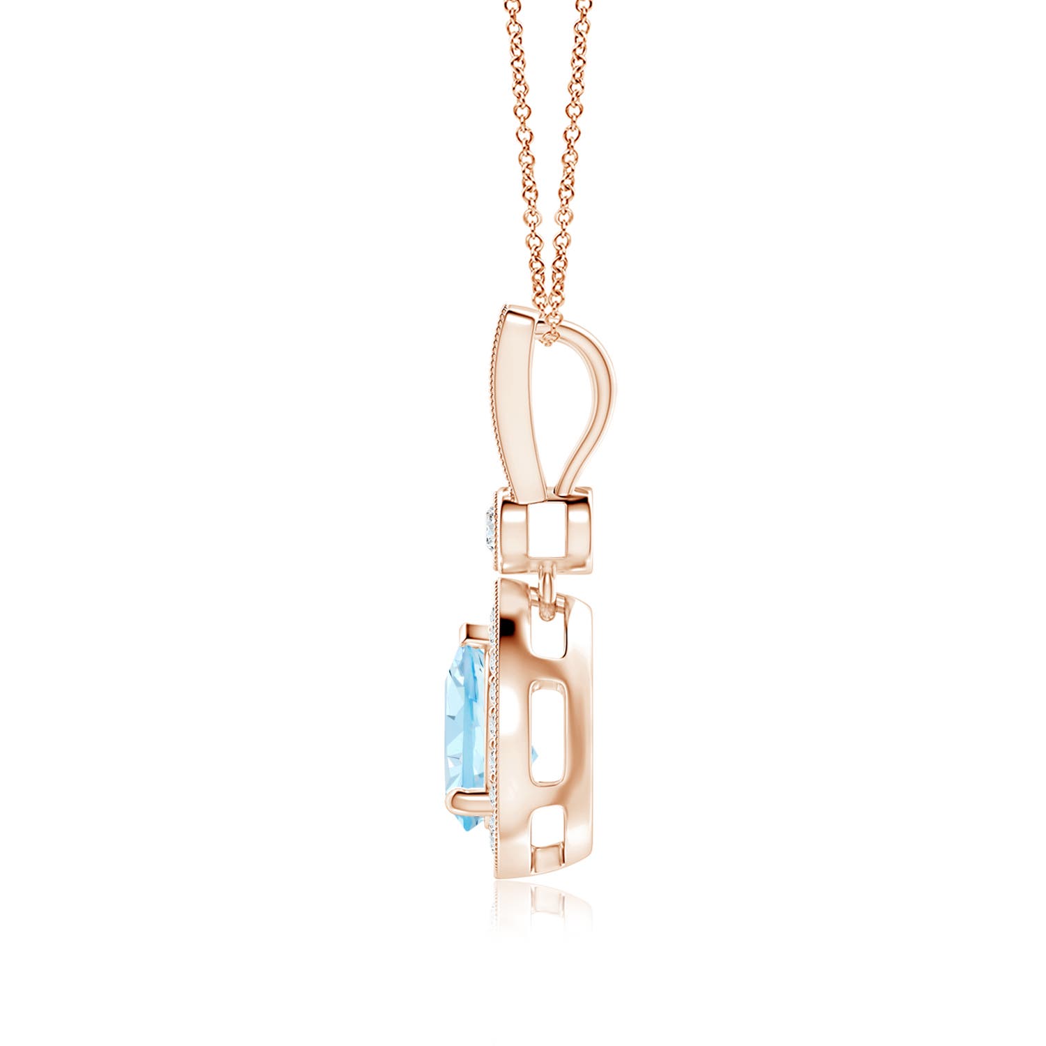 AAA - Aquamarine / 1.16 CT / 14 KT Rose Gold