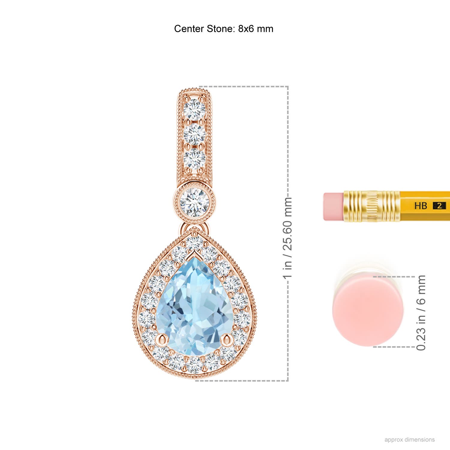 AAA - Aquamarine / 1.16 CT / 14 KT Rose Gold