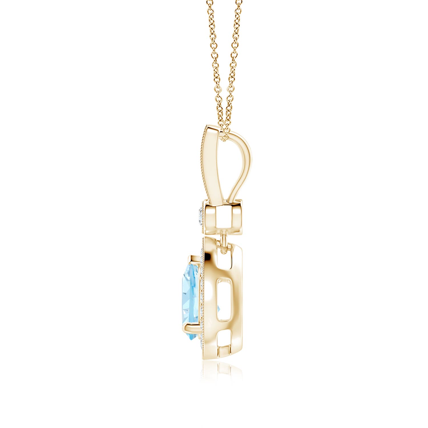 AAA - Aquamarine / 1.16 CT / 14 KT Yellow Gold