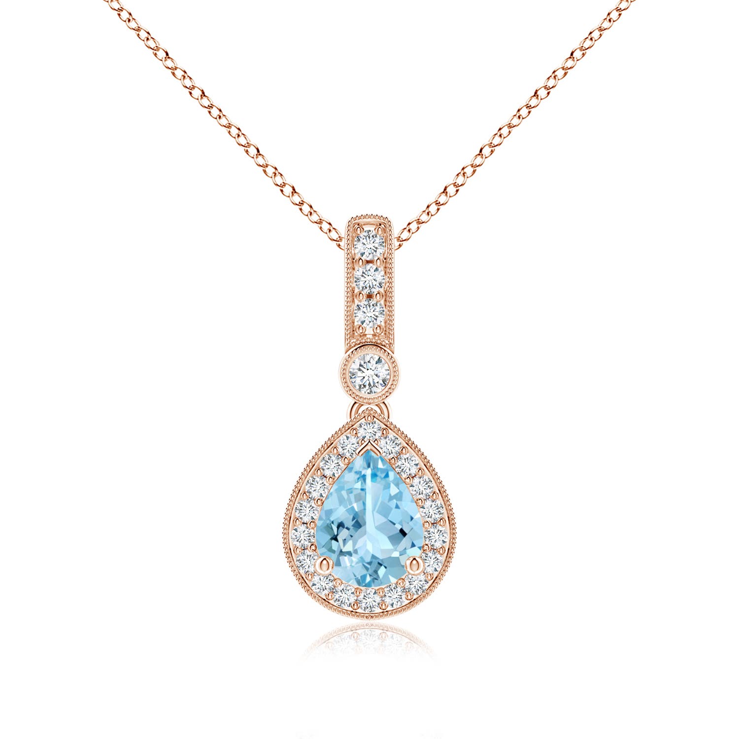 AAAA - Aquamarine / 1.16 CT / 14 KT Rose Gold