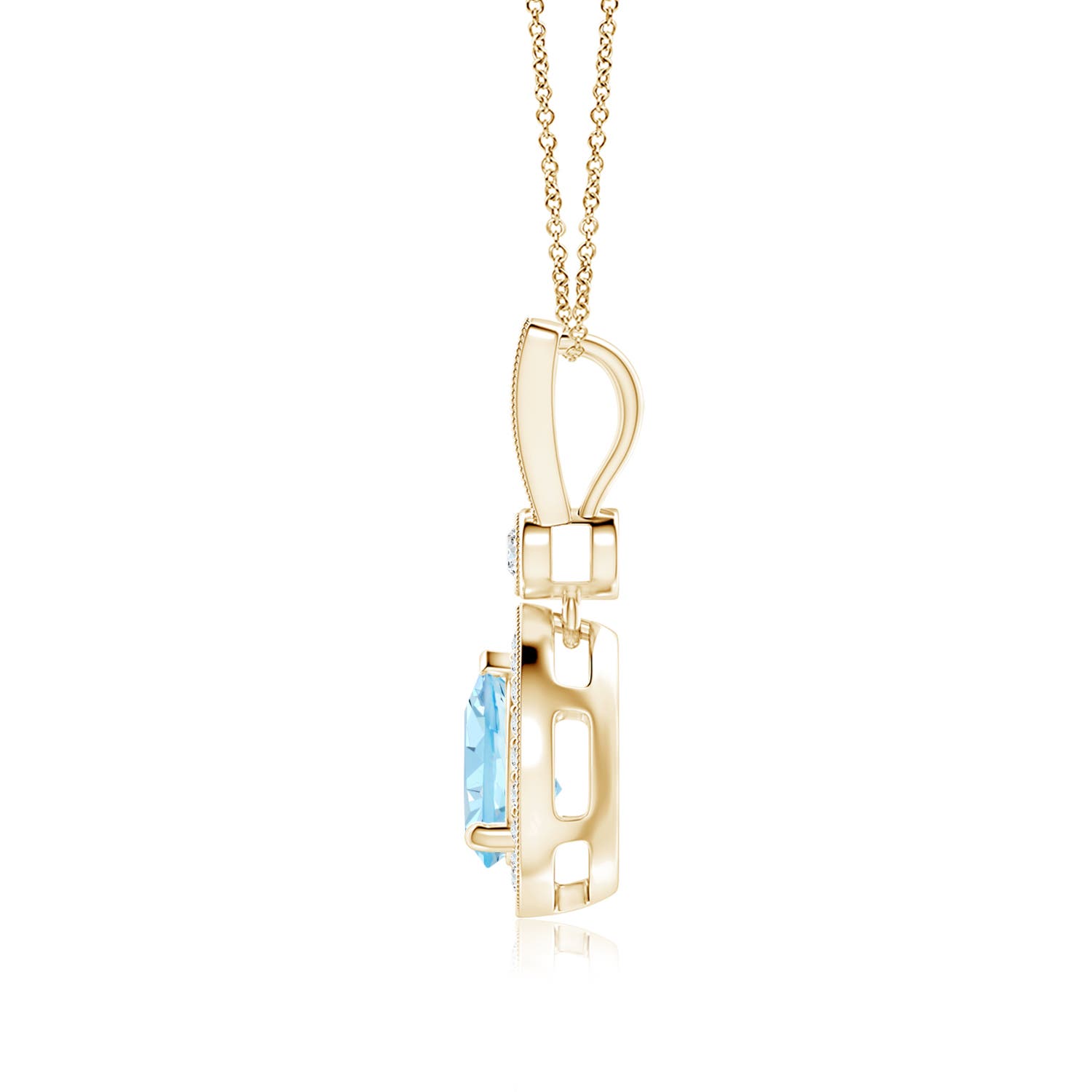 AAAA - Aquamarine / 1.16 CT / 14 KT Yellow Gold