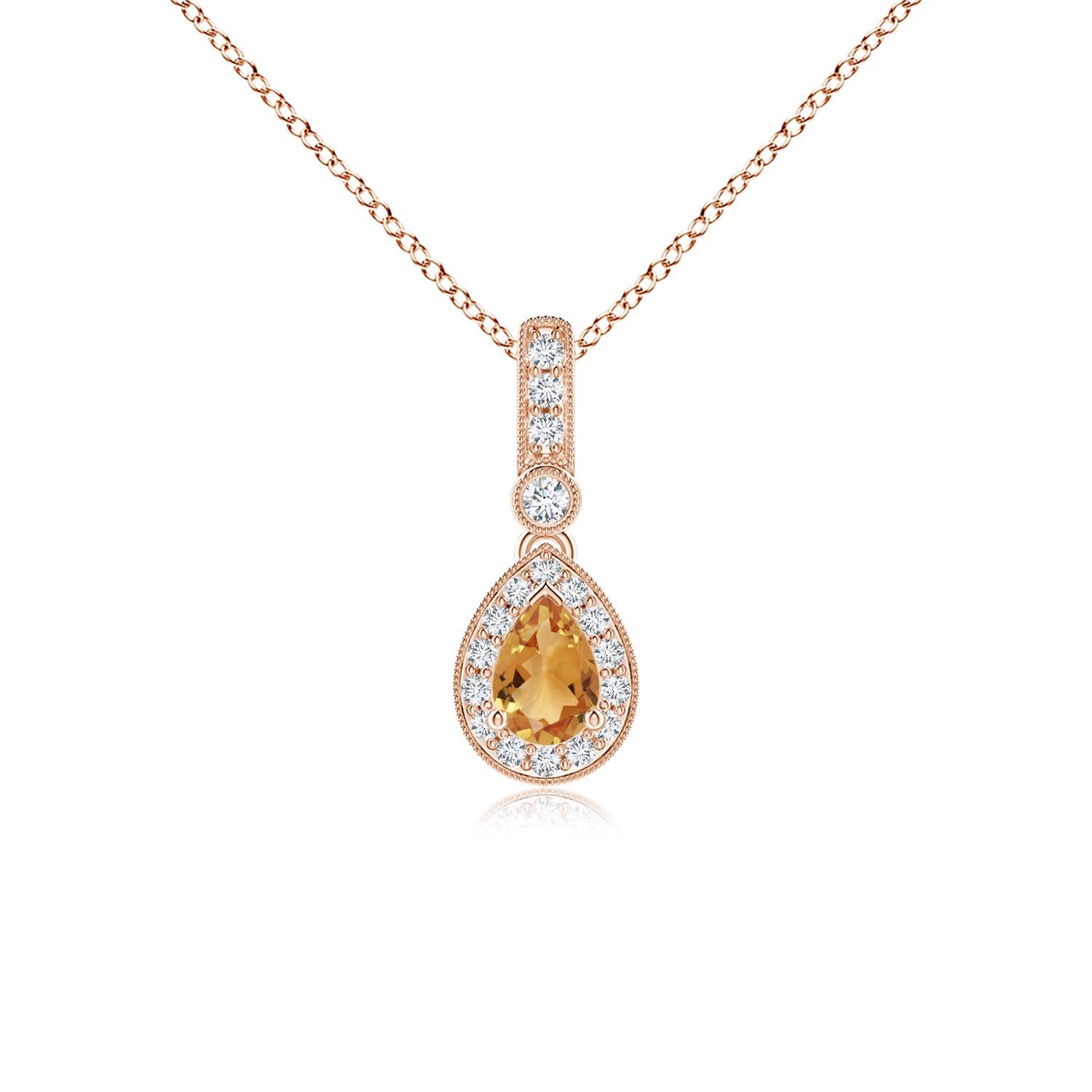 A - Citrine / 0.53 CT / 14 KT Rose Gold